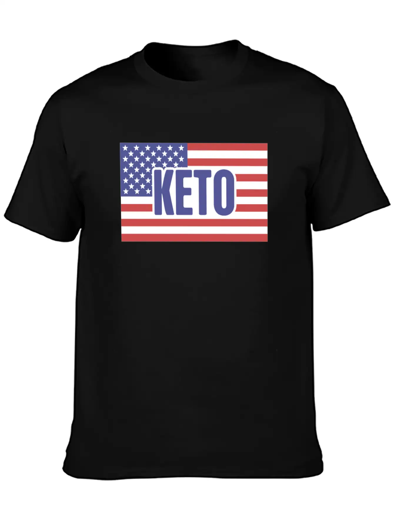 American Flag & KETO Essential Unisex Summer Tee – Soft Cotton Casual Fit