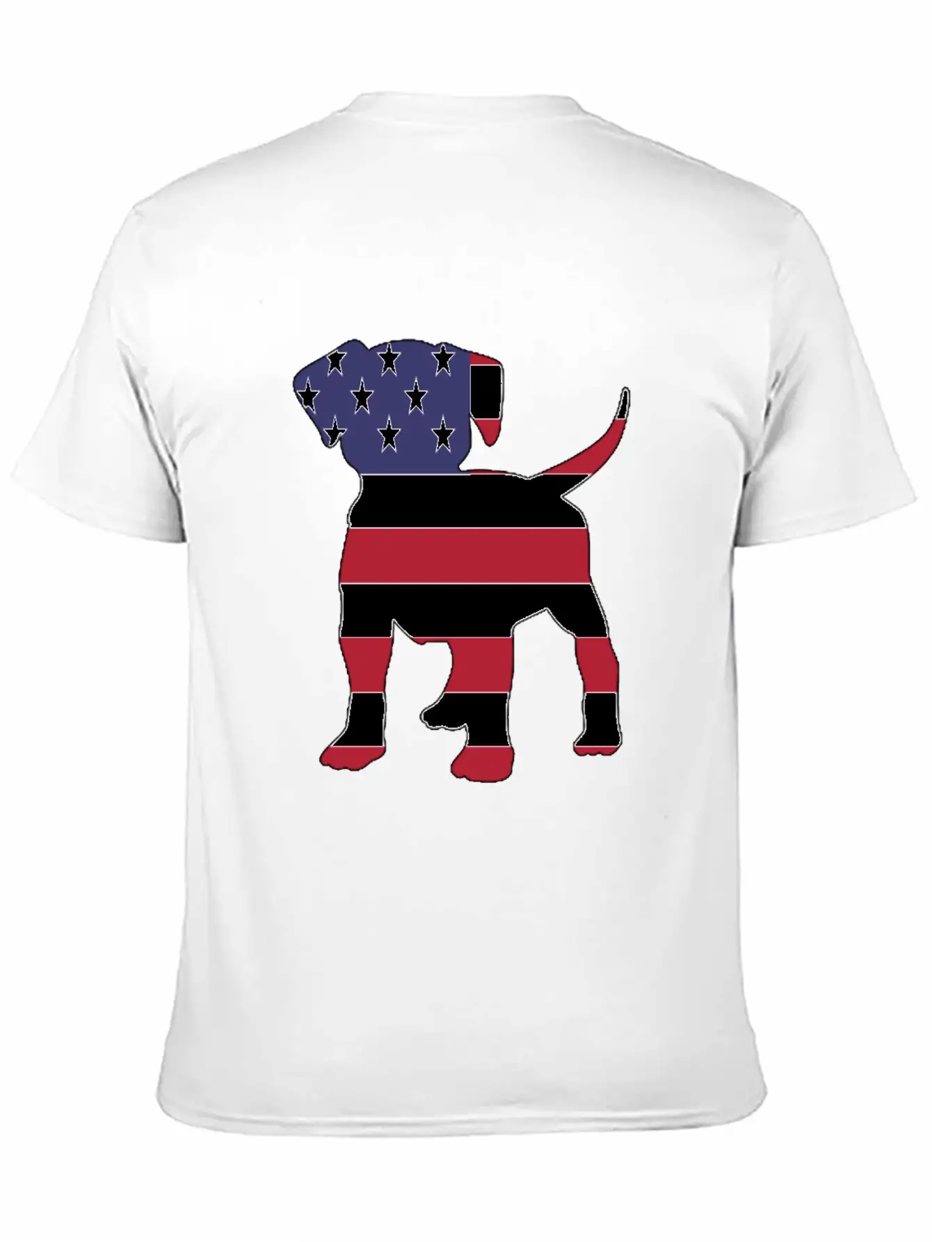 American Flag Puppy Happy 4th Of July Unisex Short Sleeve Soft Cotton T-Shirt – Casual Everyday Wear