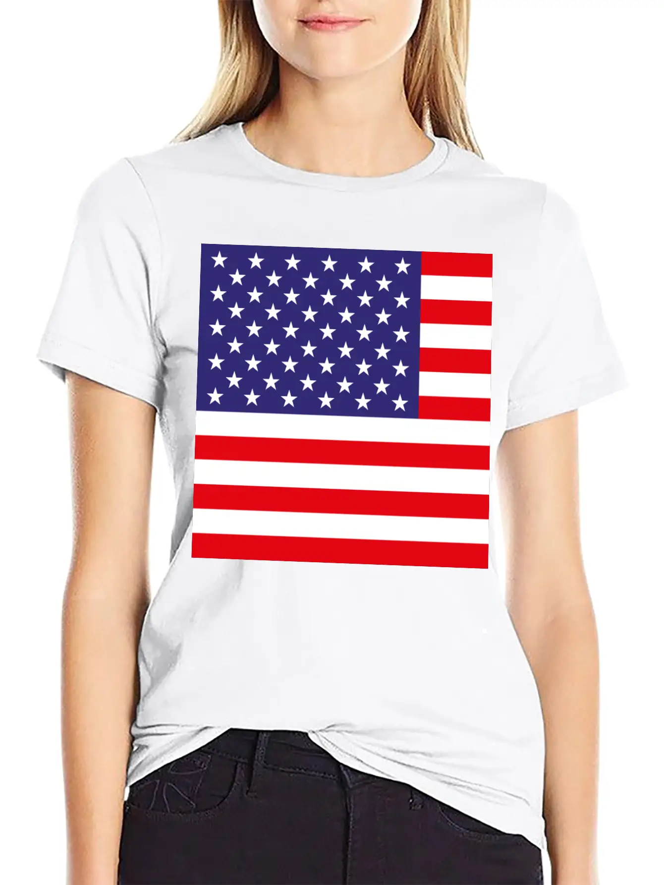 American Flag Stylish Everyday T-Shirt – Unisex Basic Cotton Tee