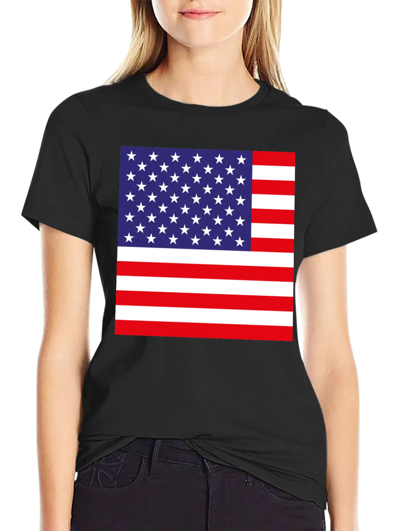 American Flag Stylish Everyday T-Shirt – Unisex Basic Cotton Tee