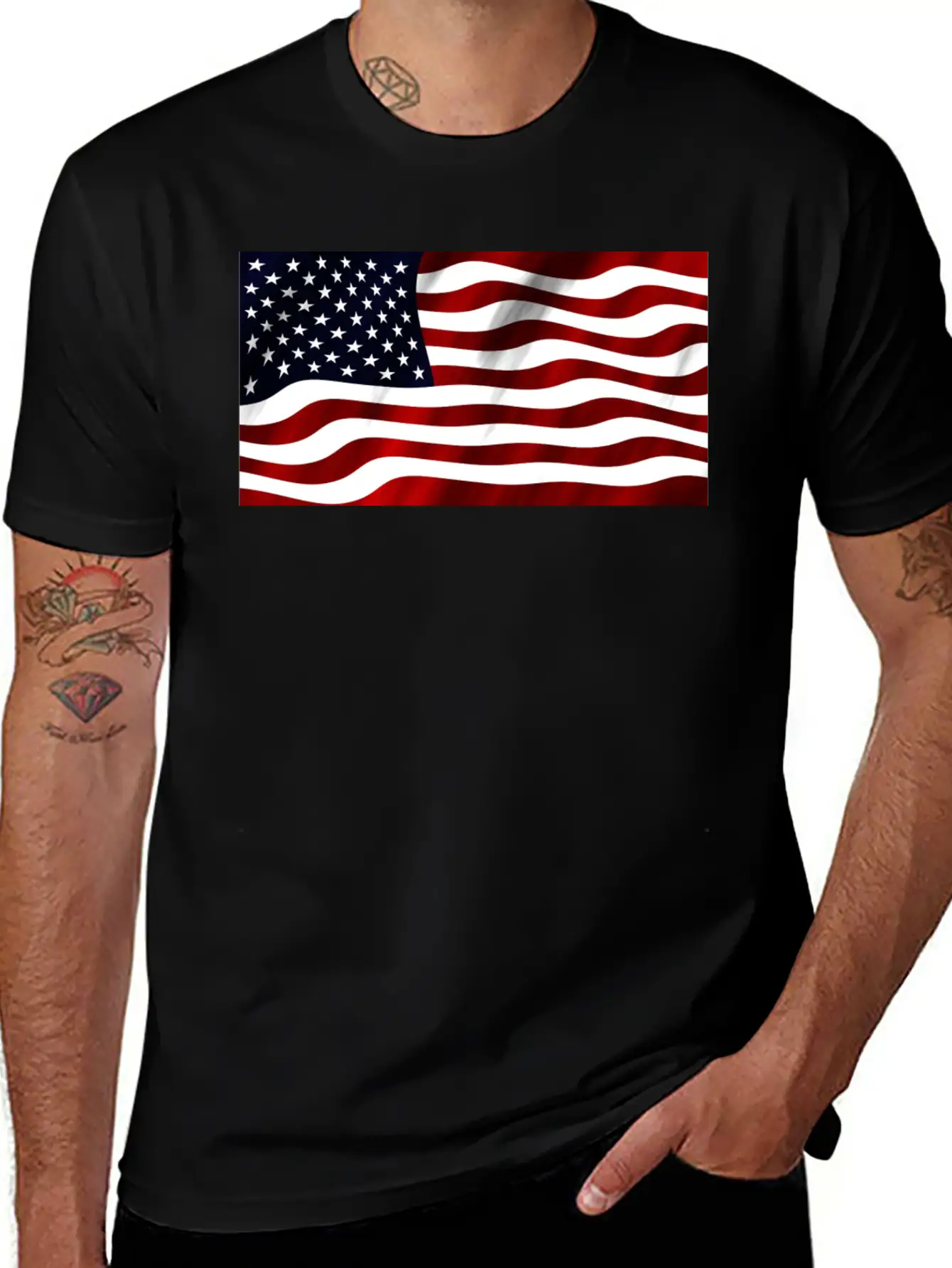 American Flag Timeless Short Sleeve Tee – Comfy And Minimalist Design