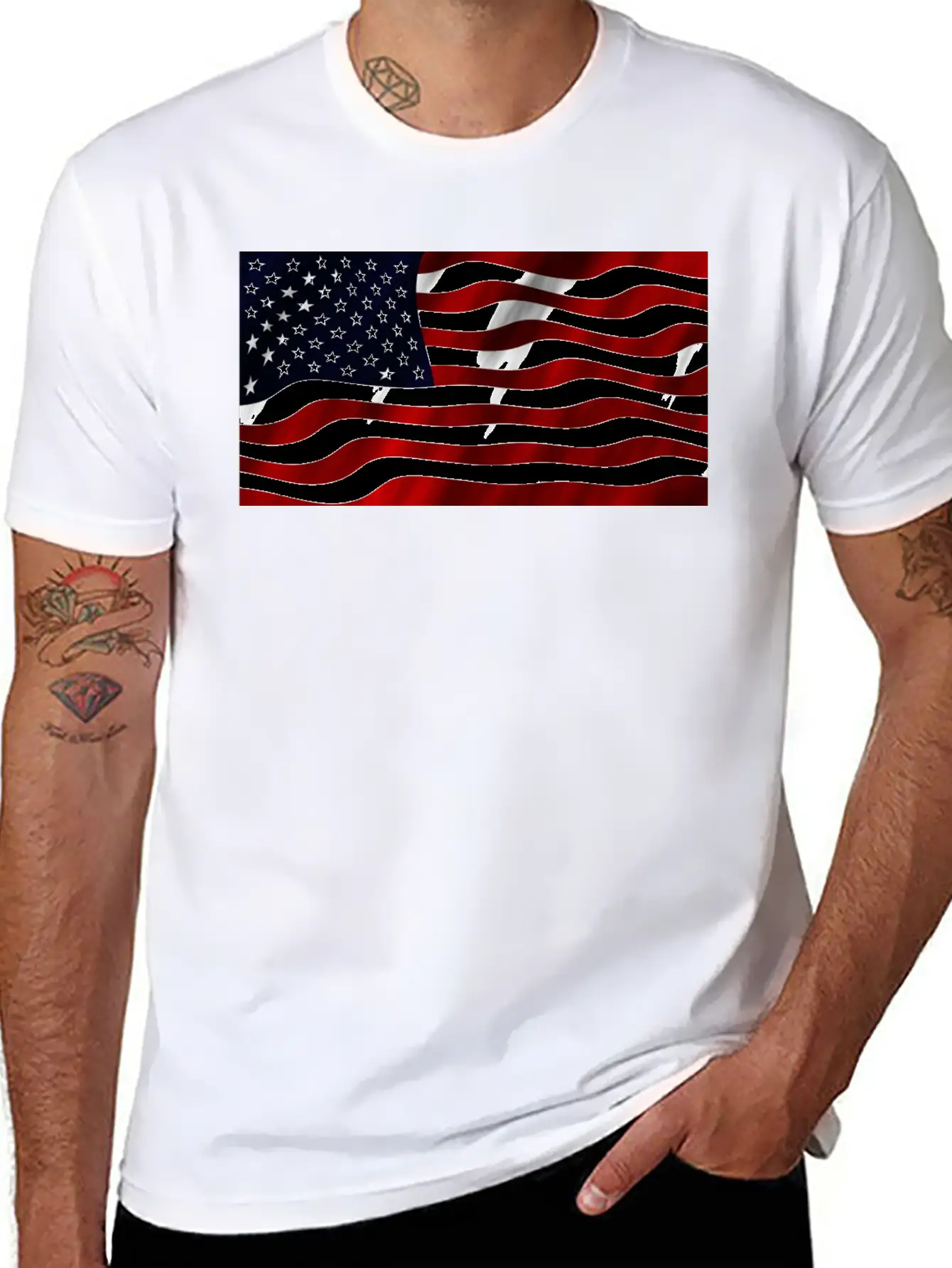 American Flag Timeless Short Sleeve Tee – Comfy And Minimalist Design