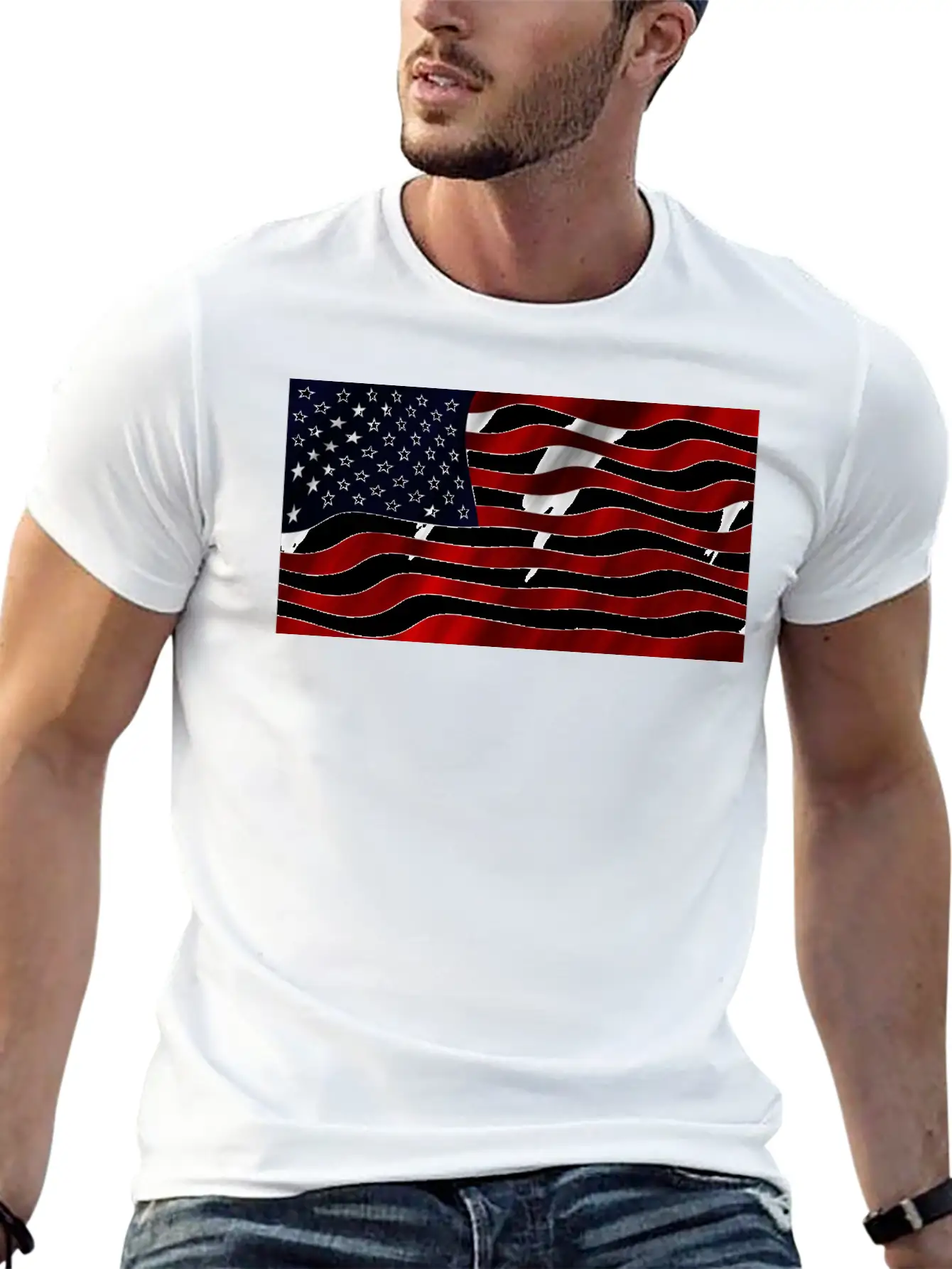 American Flag Timeless Short Sleeve Tee – Comfy And Minimalist Design