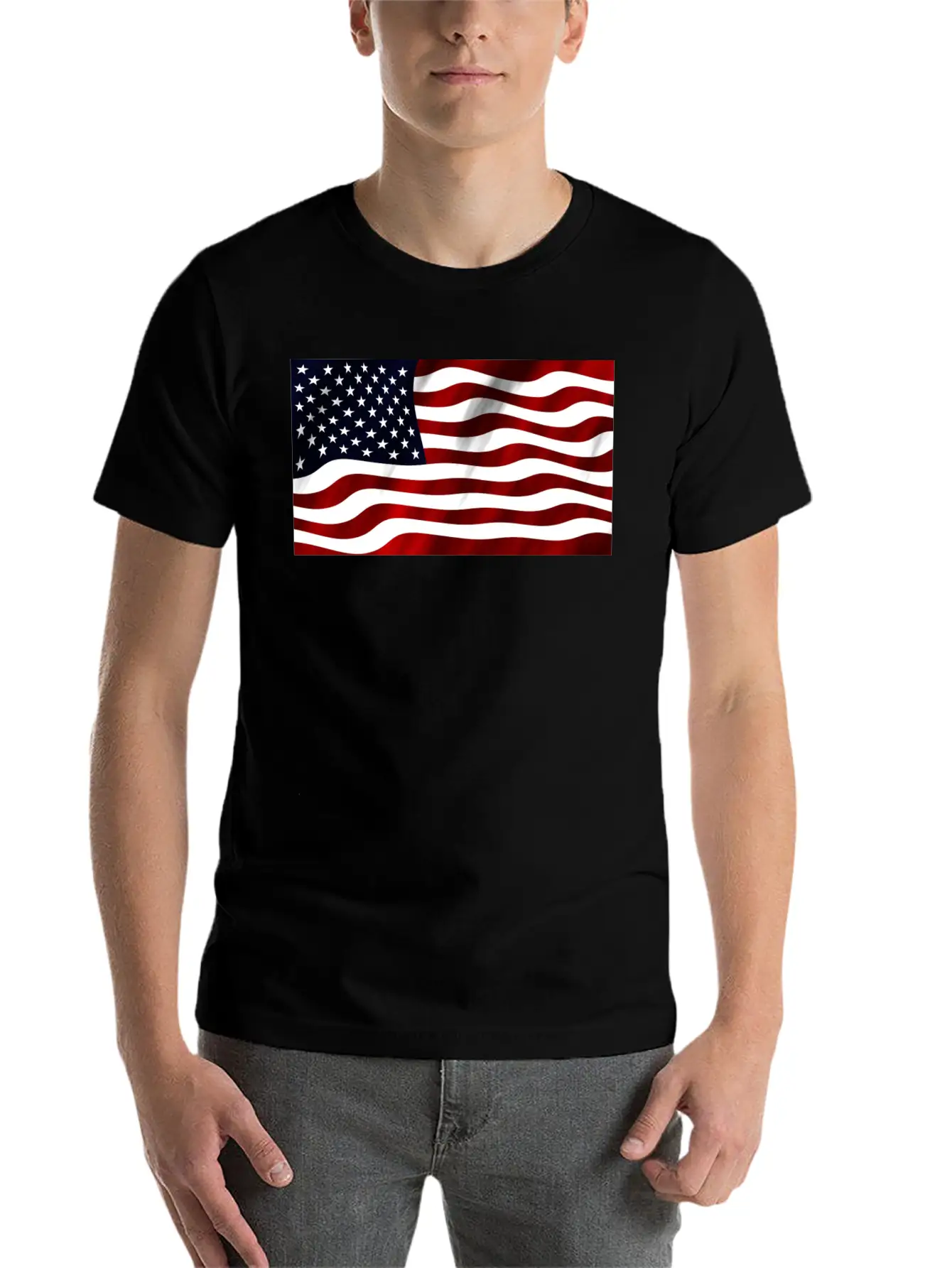 American Flag Timeless Short Sleeve Tee – Comfy And Minimalist Design