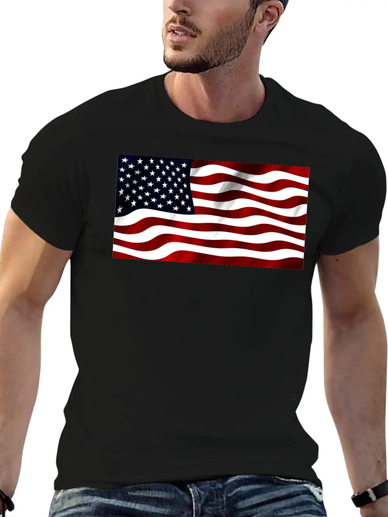 American Flag Timeless Short Sleeve Tee – Comfy And Minimalist Design