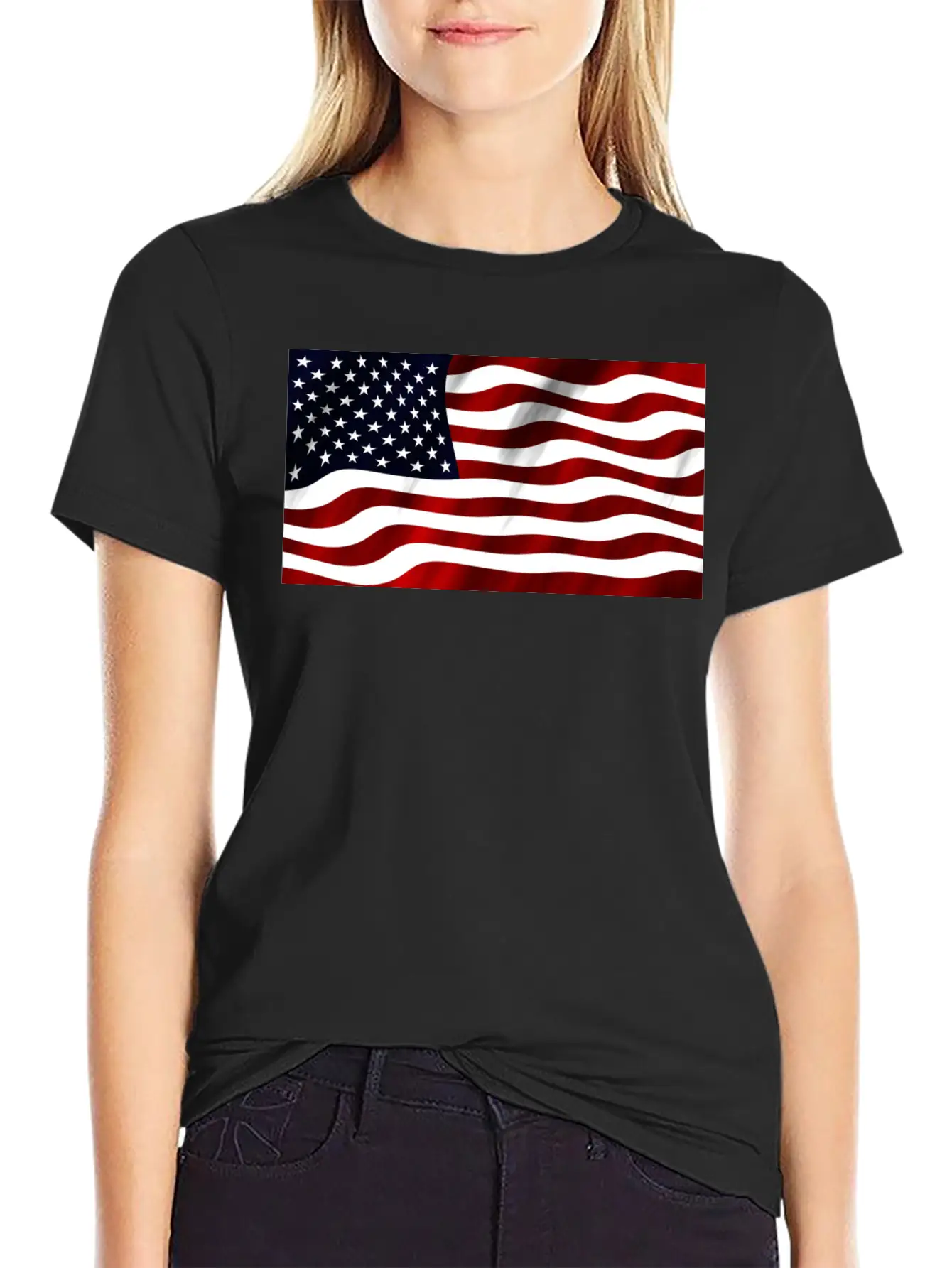 American Flag Timeless Short Sleeve Tee – Comfy And Minimalist Design