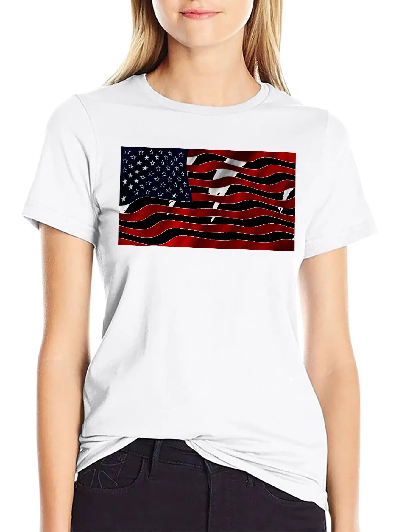 American Flag Timeless Short Sleeve Tee – Comfy And Minimalist Design