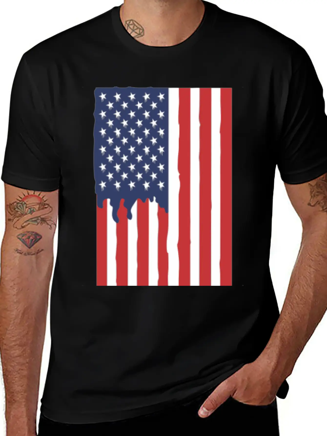 American Flag Unisex Short Sleeve Soft Cotton T-Shirt – Casual Everyday Wear