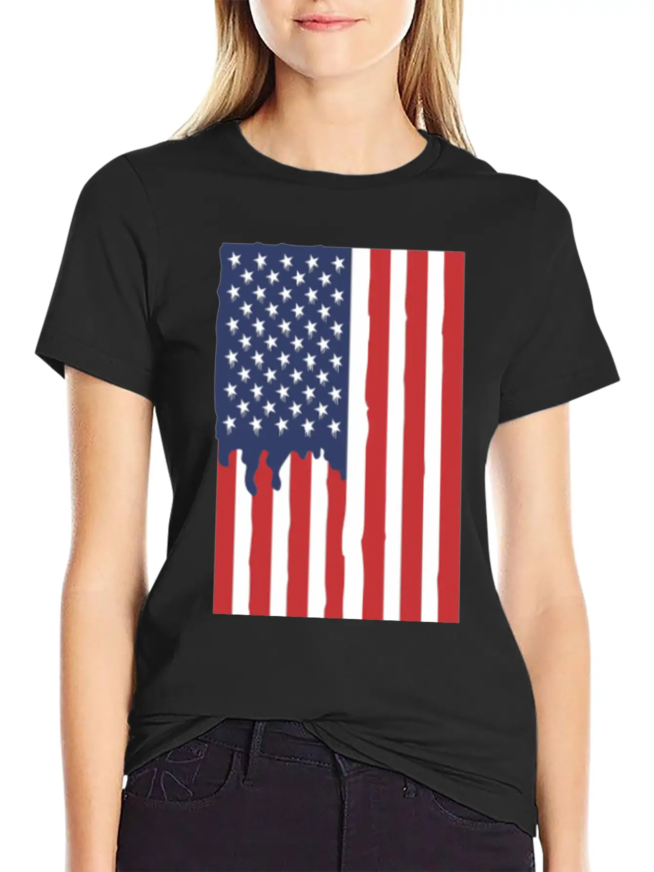 American Flag Unisex Short Sleeve Soft Cotton T-Shirt – Casual Everyday Wear