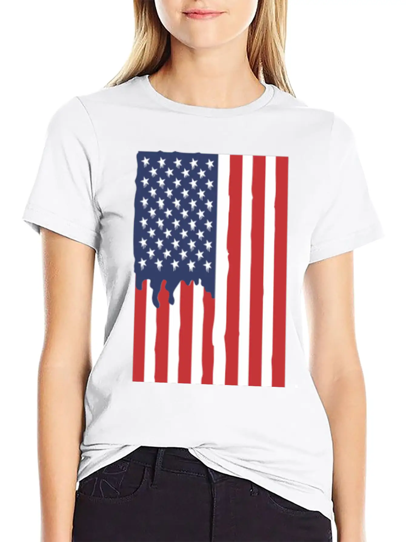 American Flag Unisex Short Sleeve Soft Cotton T-Shirt – Casual Everyday Wear