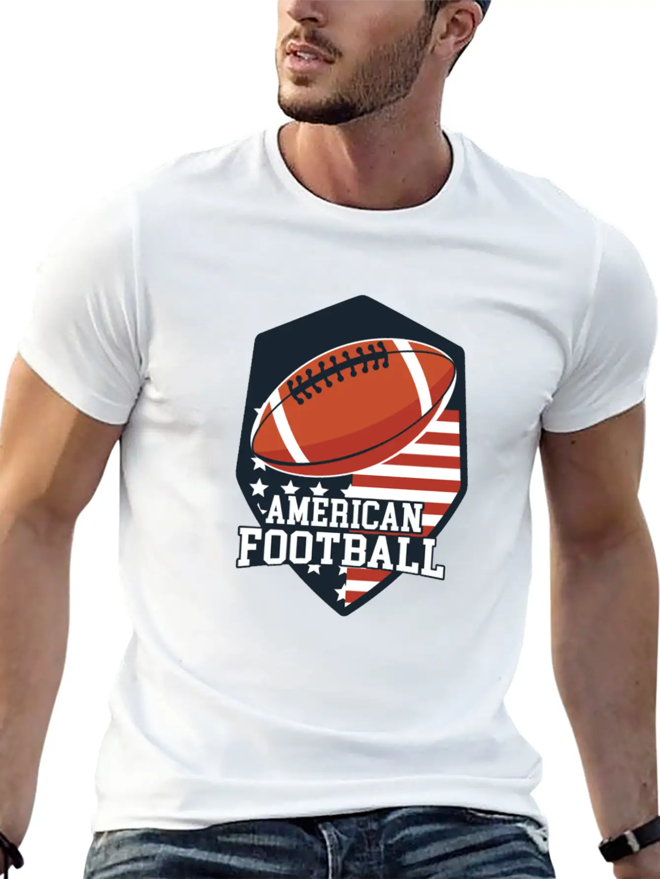 American Football Basic Graphic T-Shirt – Daily Comfort In Soft Cotton