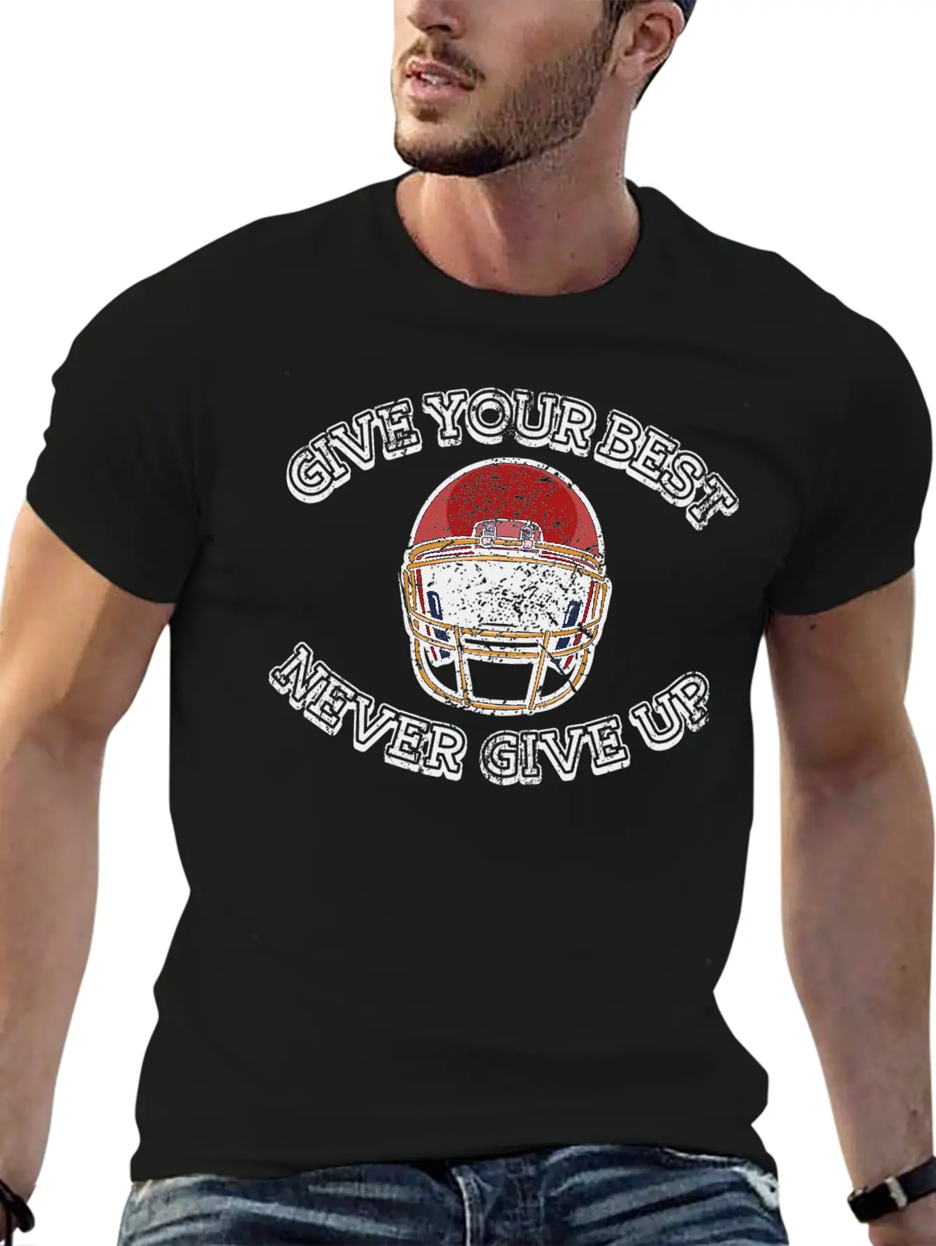 American Football League Champion Player Saying Unisex Short Sleeve Soft Cotton T-Shirt – Casual Everyday Wear