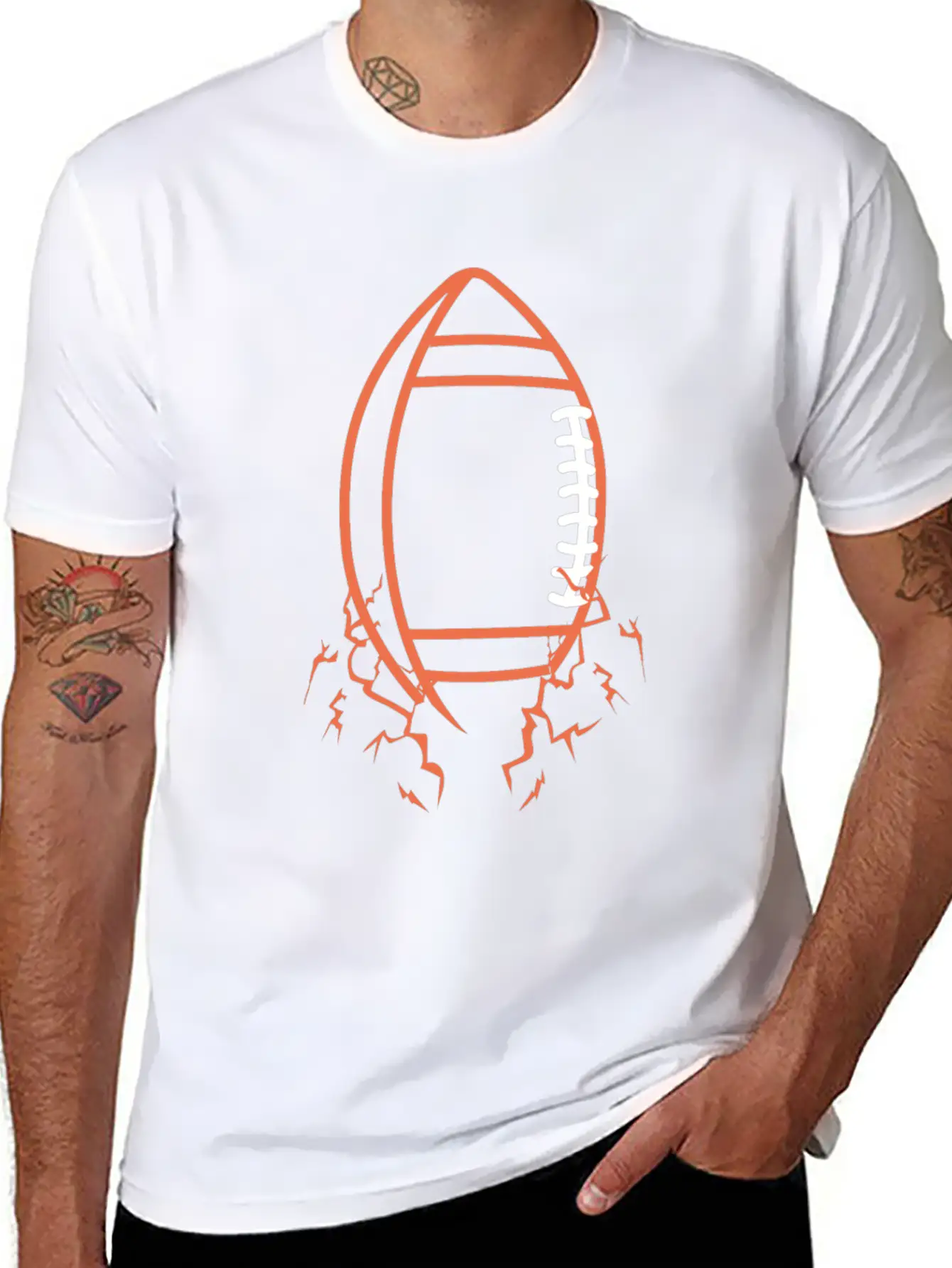 American Football Lightning Stylish Everyday T-Shirt – Unisex Basic Cotton Tee