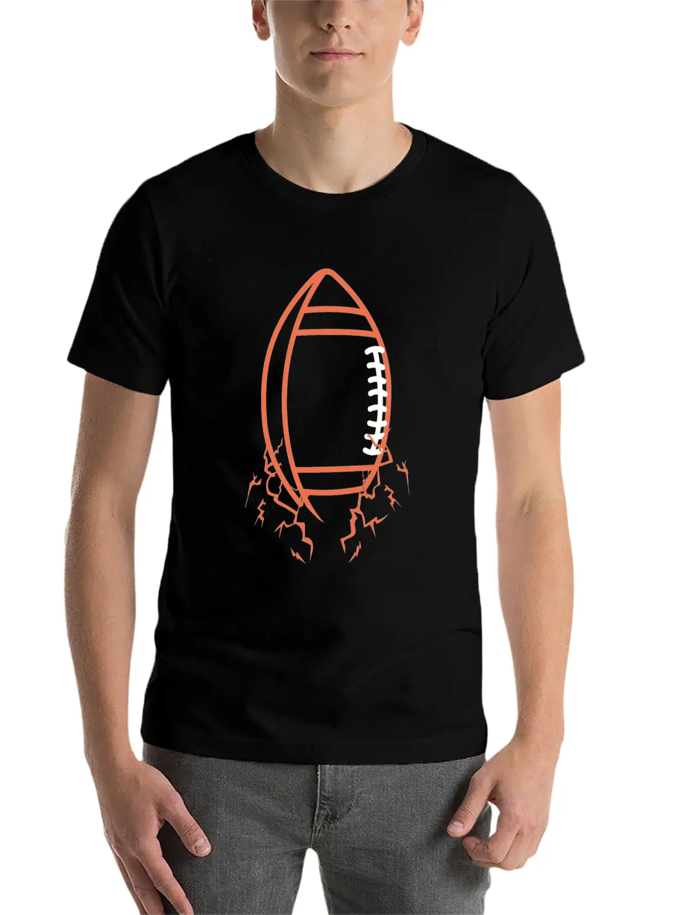 American Football Lightning Stylish Everyday T-Shirt – Unisex Basic Cotton Tee