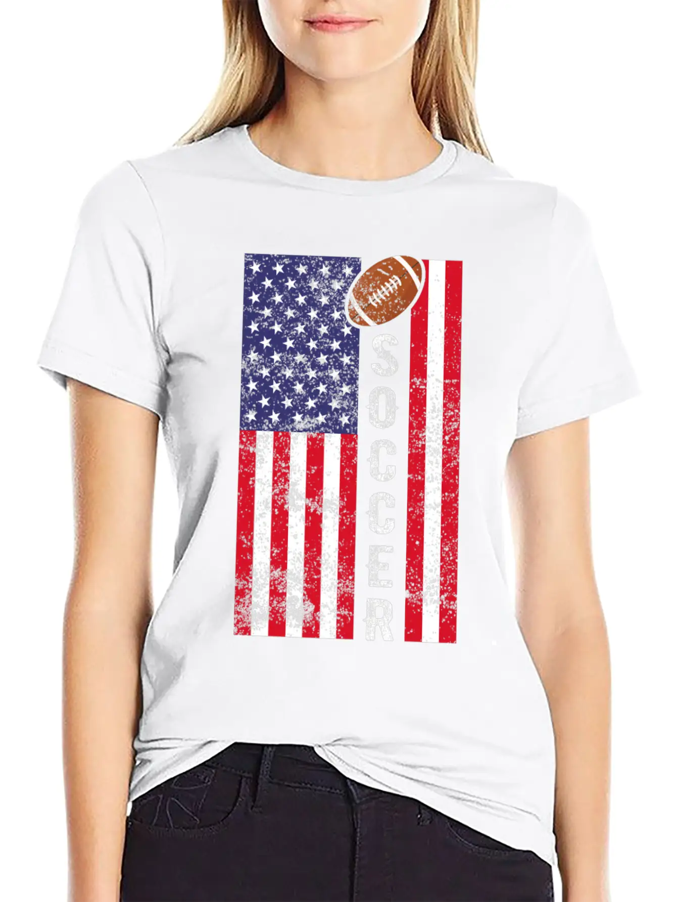 American Football : Soccer Unisex Short Sleeve Soft Cotton T-Shirt – Casual Everyday Wear