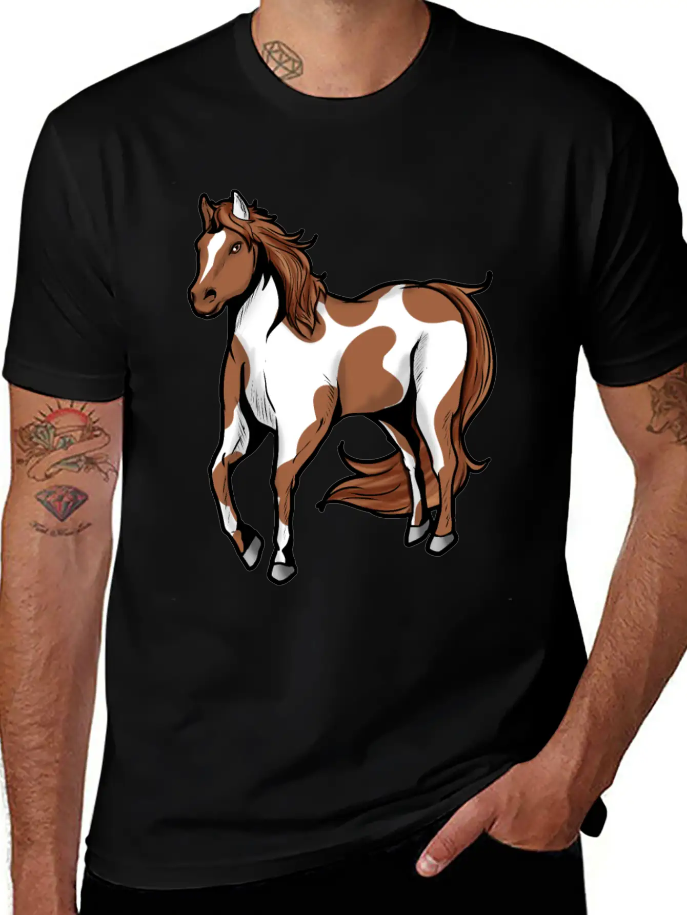 American Paint Horse Horses Riding Present Comfortable Minimalist Graphic Tee – Summer Style Essential