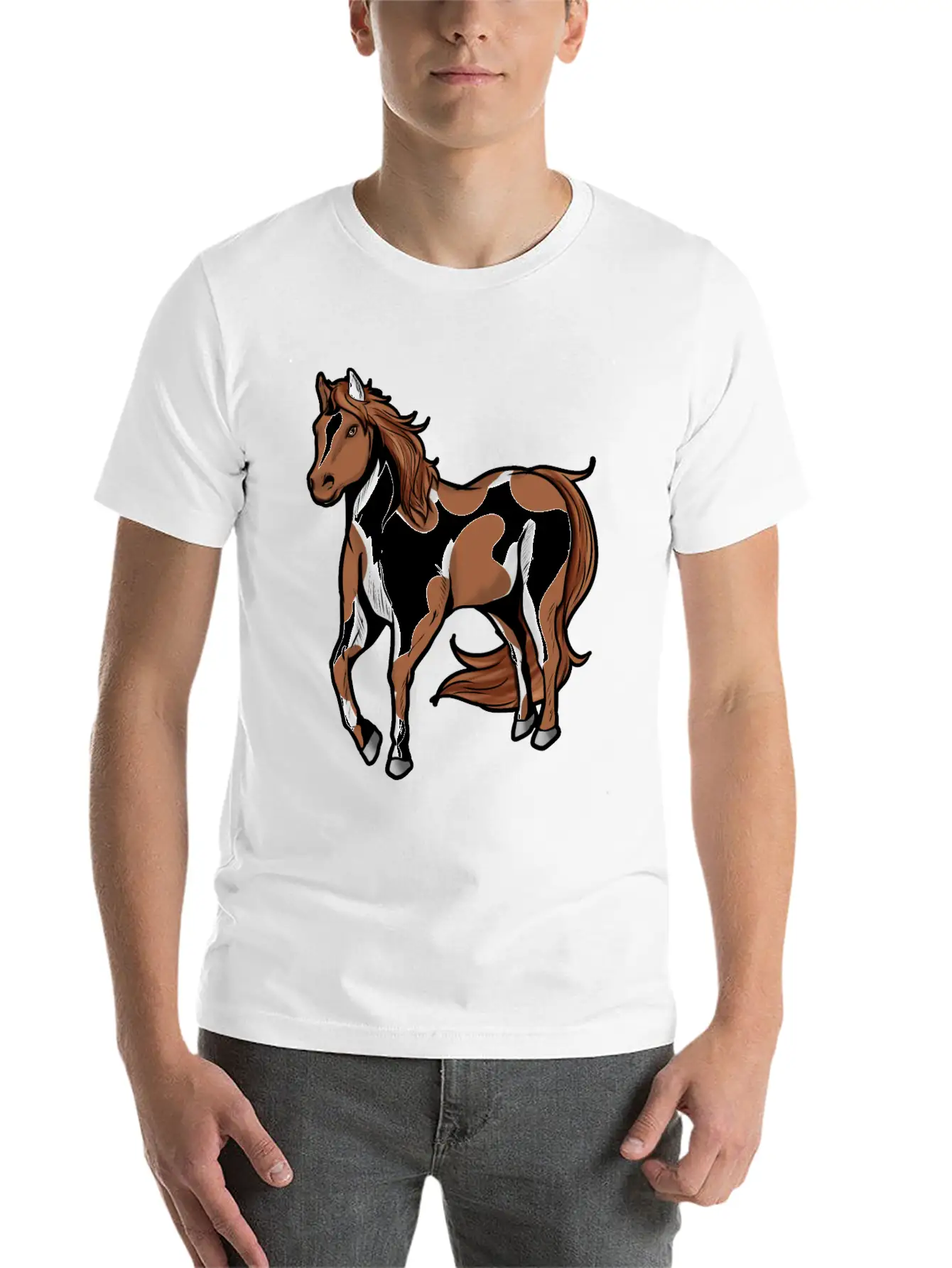 American Paint Horse Horses Riding Present Comfortable Minimalist Graphic Tee – Summer Style Essential