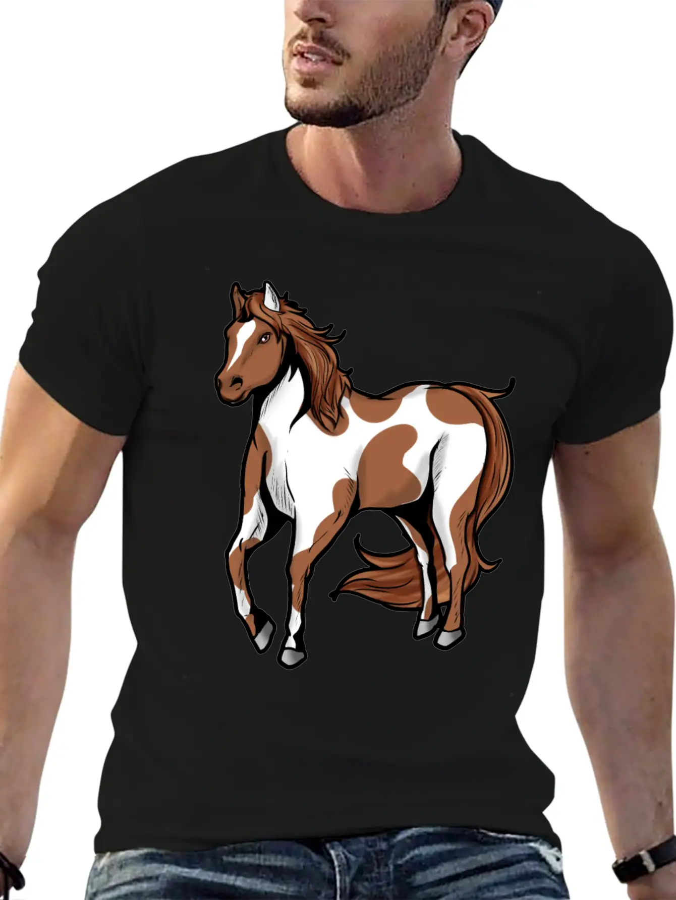 American Paint Horse Horses Riding Present Comfortable Minimalist Graphic Tee – Summer Style Essential