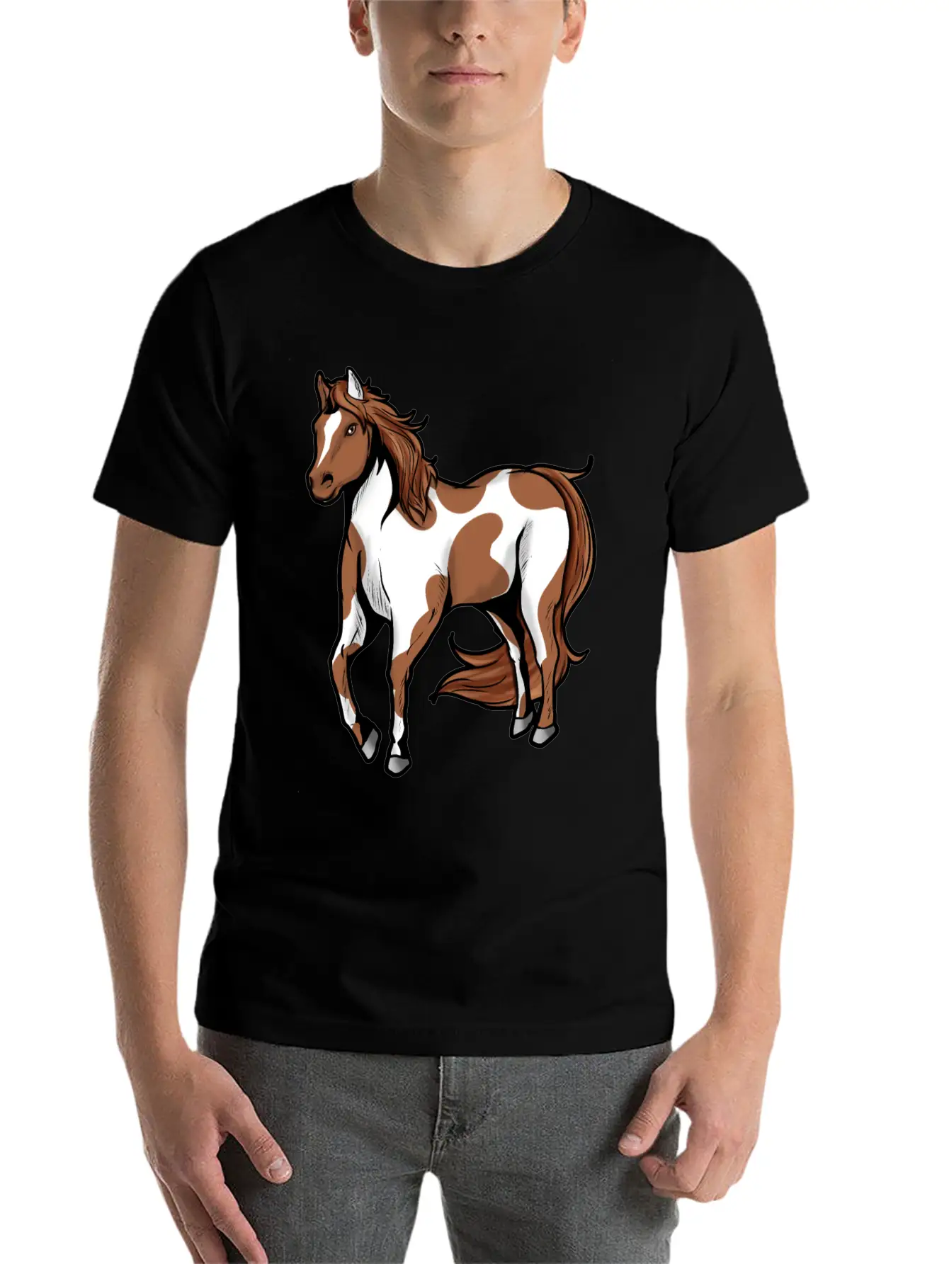 American Paint Horse Horses Riding Present Comfortable Minimalist Graphic Tee – Summer Style Essential