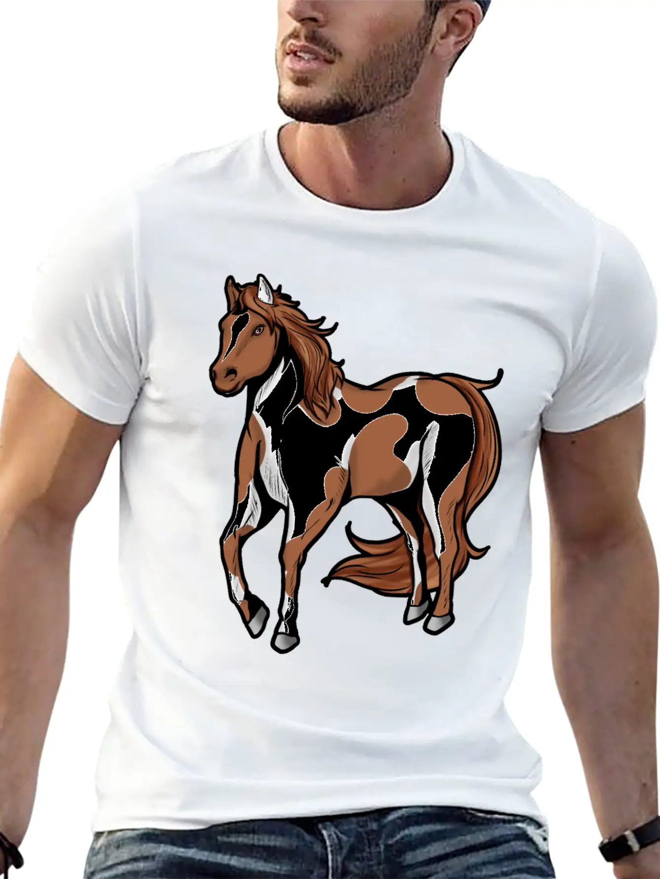 American Paint Horse Horses Riding Present Comfortable Minimalist Graphic Tee – Summer Style Essential