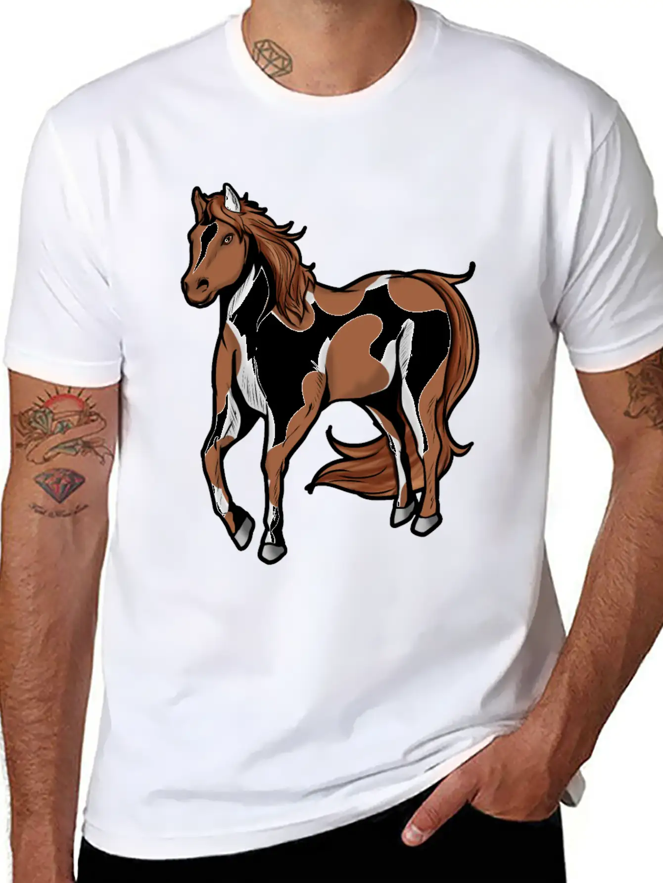American Paint Horse Horses Riding Present Comfortable Minimalist Graphic Tee – Summer Style Essential
