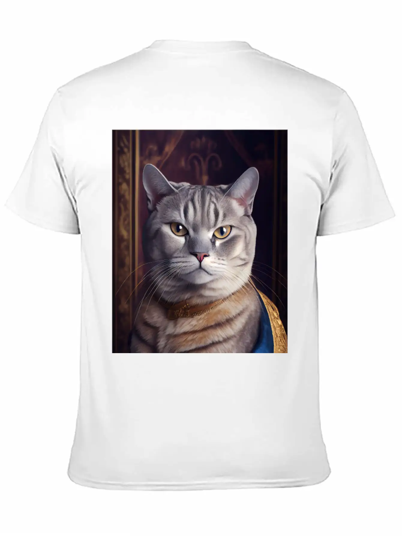 American Shorthair Cat Breed Portrait Royal Renais Basic Graphic T-Shirt – Daily Comfort In Soft Cotton