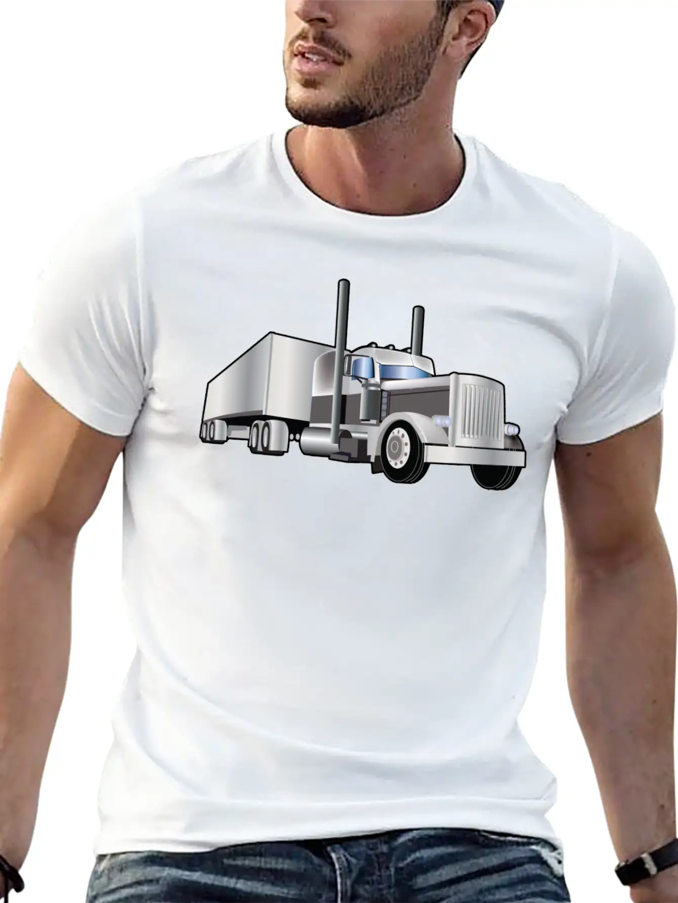 American Trucking, Truckers,Diesel Truck T-shirt Basic Graphic T-Shirt – Daily Comfort In Soft Cotton