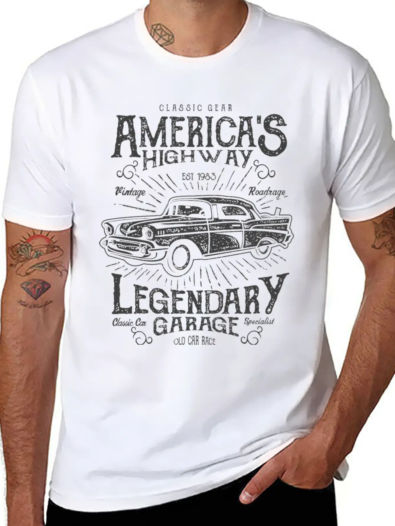 Americas Highway Timeless Short Sleeve Tee – Comfy And Minimalist Design