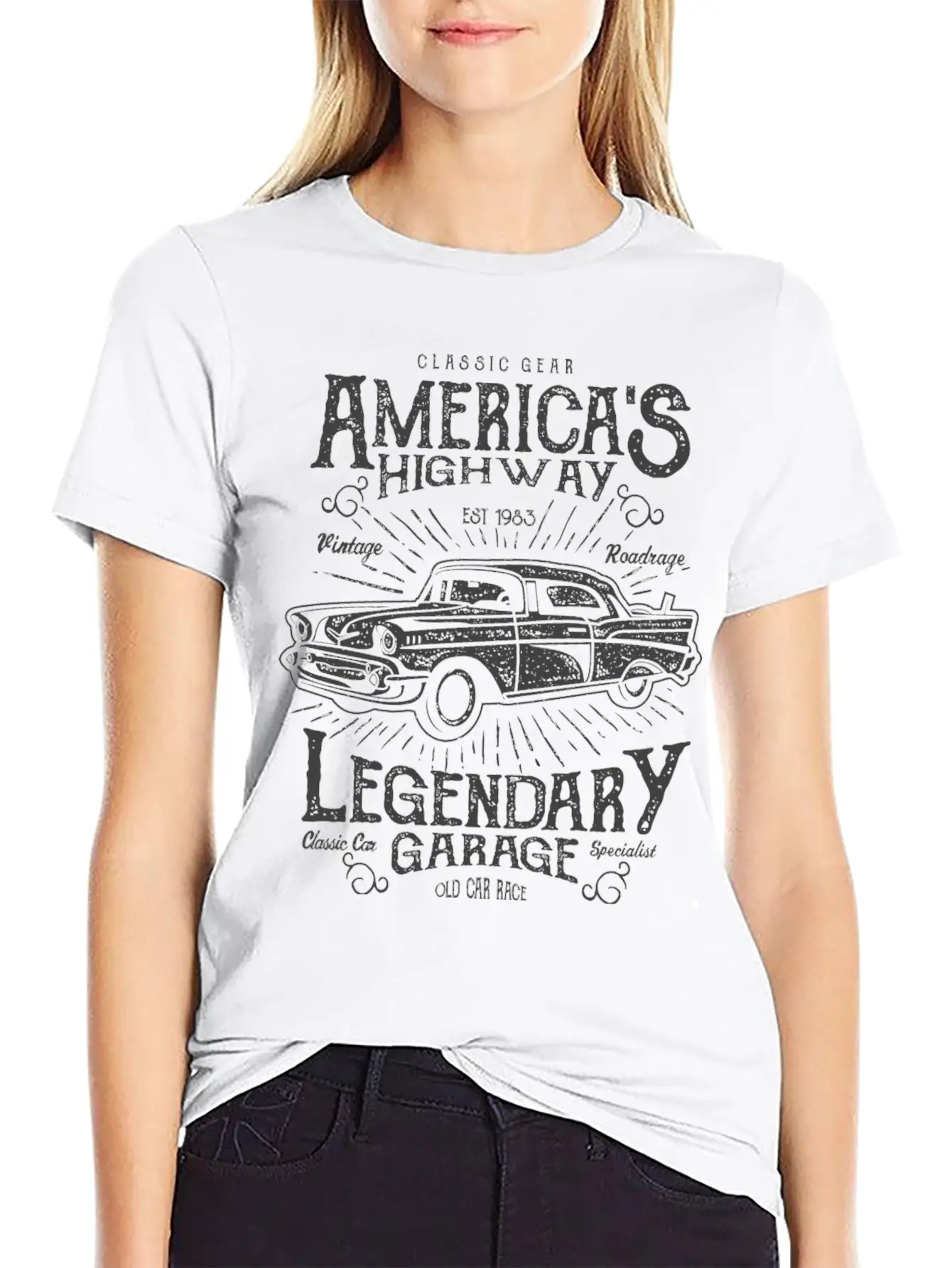 Americas Highway Timeless Short Sleeve Tee – Comfy And Minimalist Design