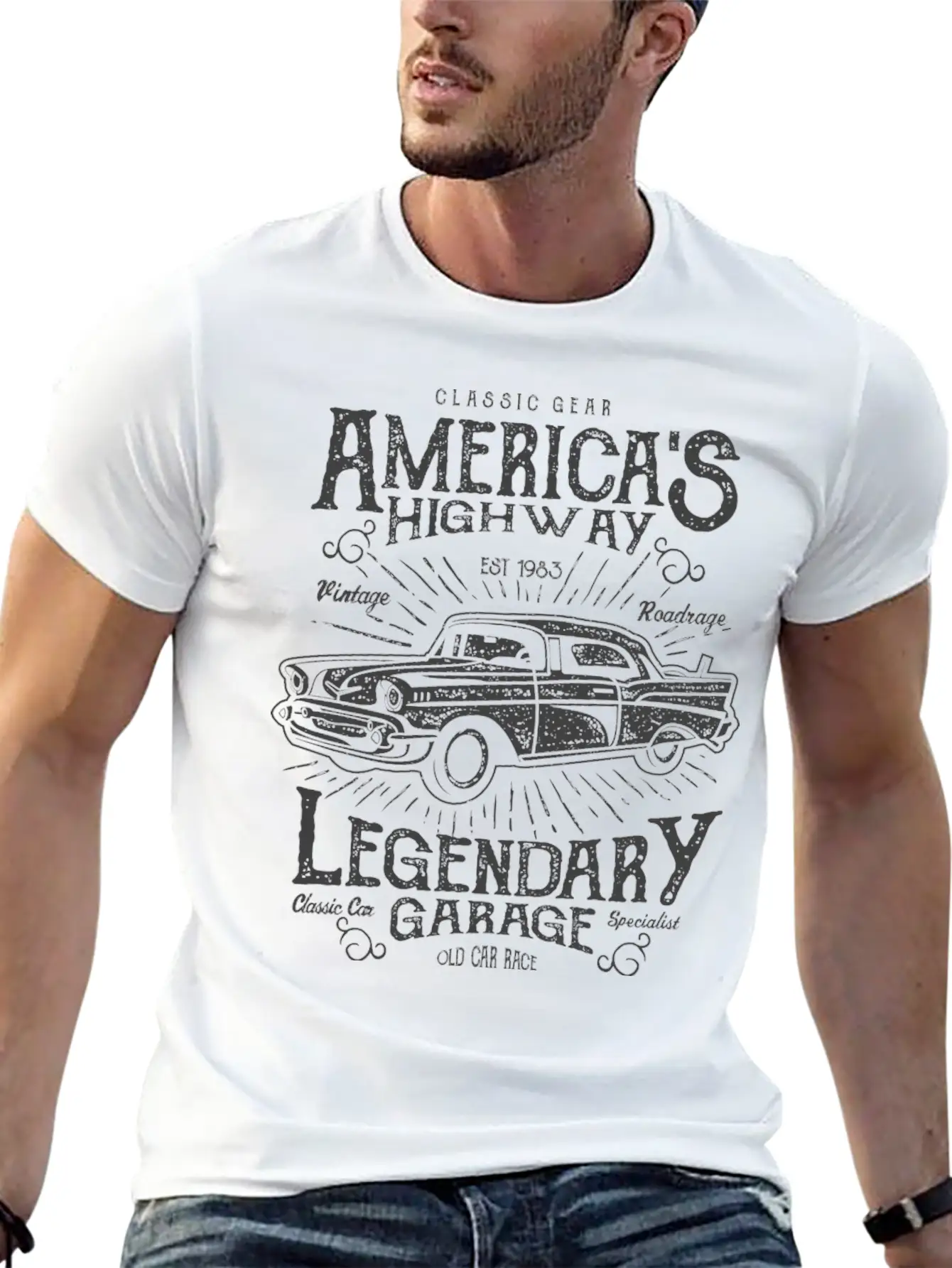 Americas Highway Timeless Short Sleeve Tee – Comfy And Minimalist Design