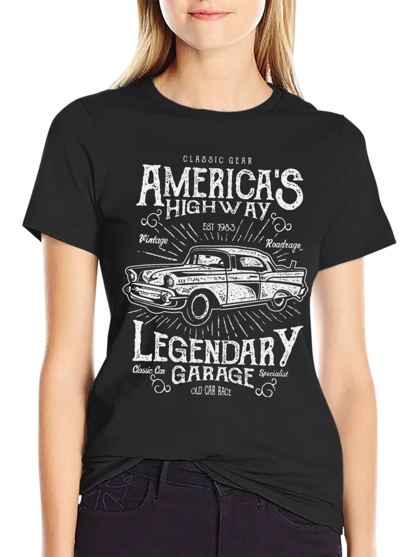 Americas Highway Timeless Short Sleeve Tee – Comfy And Minimalist Design