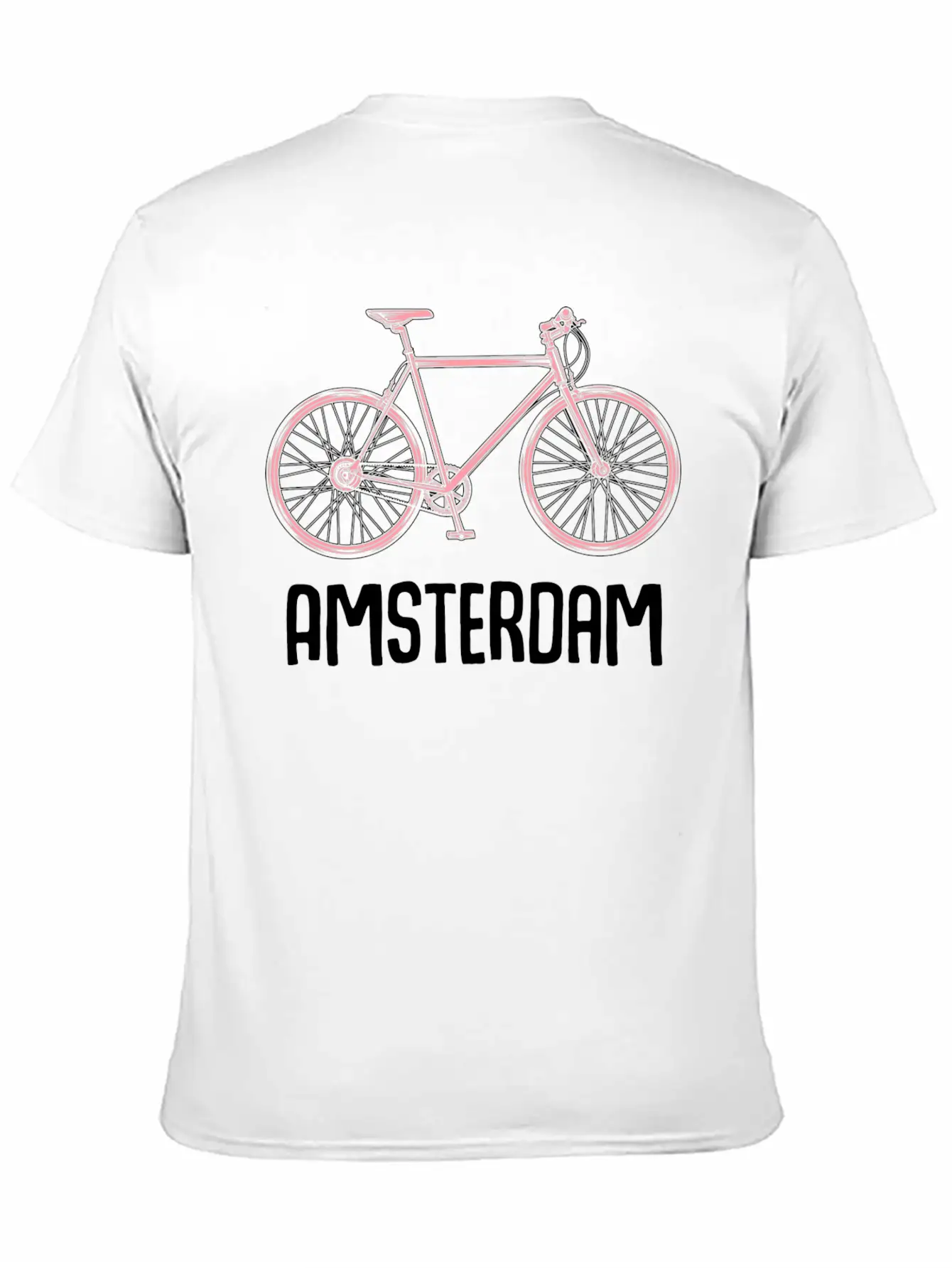 Amsterdam Bike Tourist Vacation City Trip Tour Stylish Everyday T-Shirt – Unisex Basic Cotton Tee