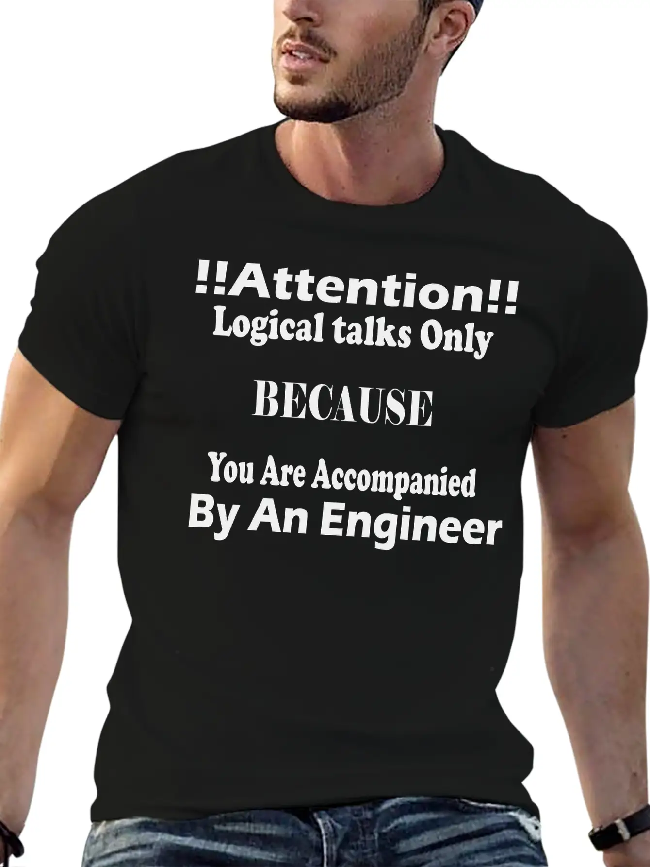 An Engineer Is Here Basic Graphic T-Shirt – Daily Comfort In Soft Cotton