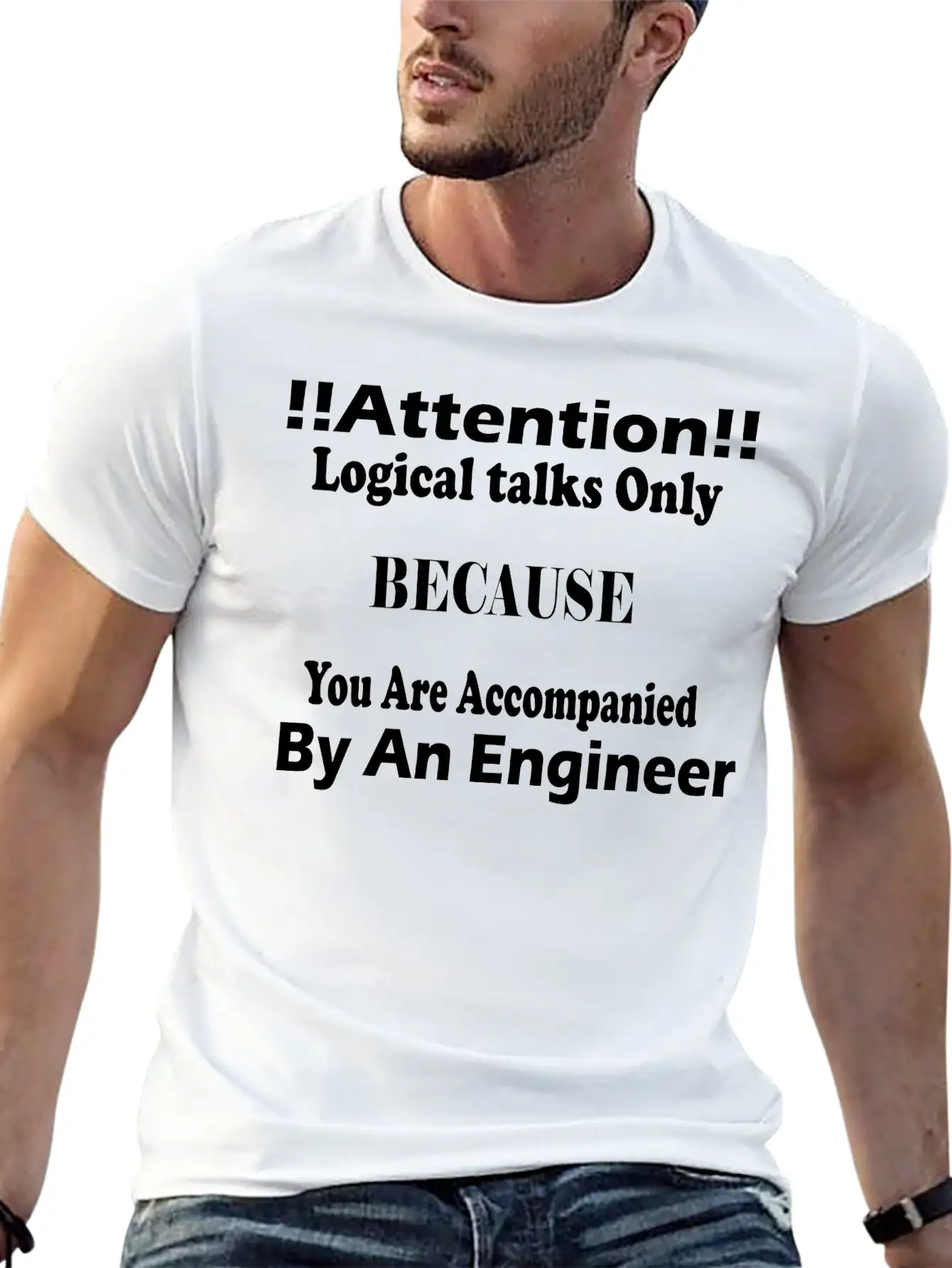 An Engineer Is Here Basic Graphic T-Shirt – Daily Comfort In Soft Cotton