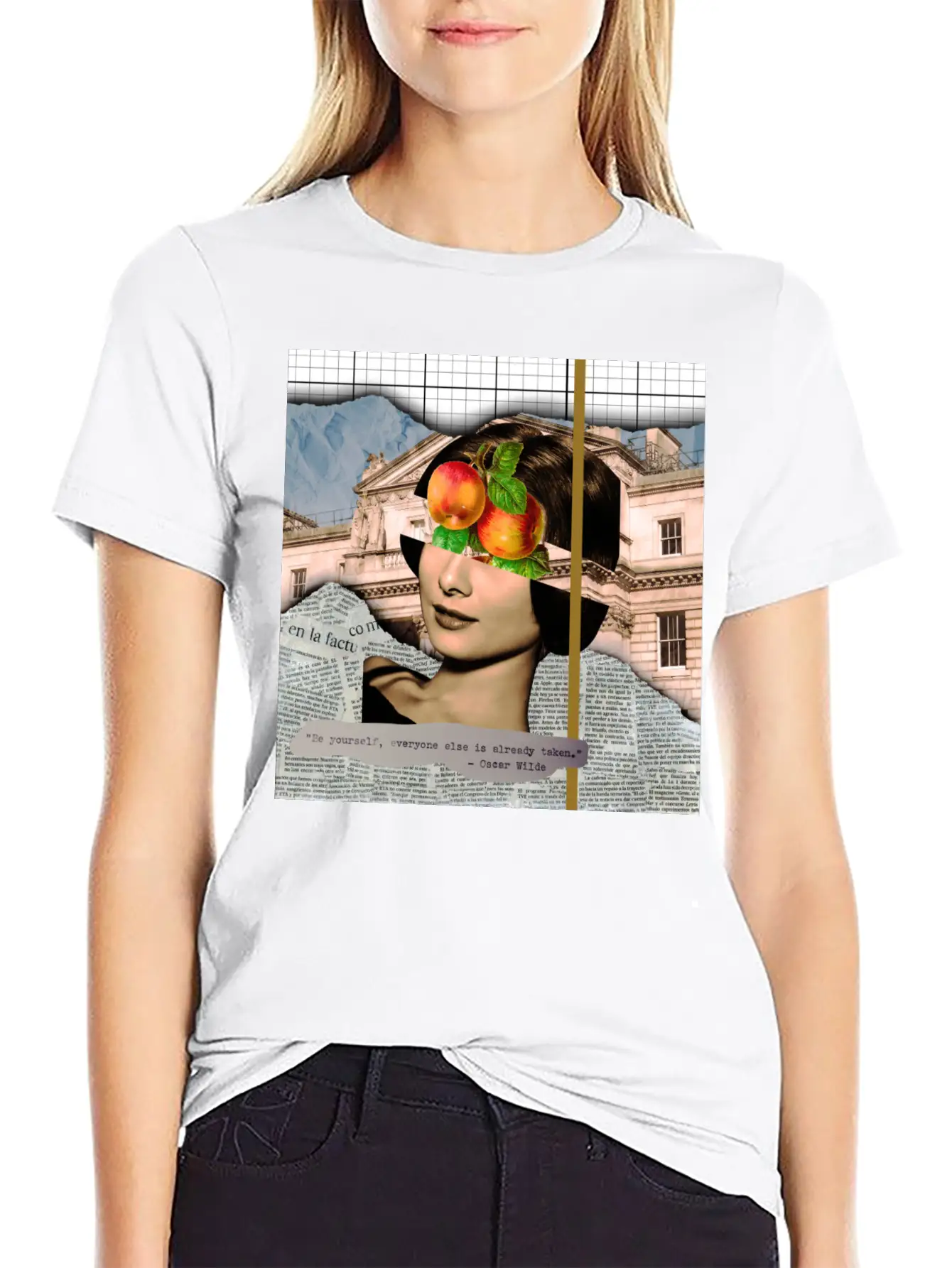 Analog Collage Art Stylish Everyday T-Shirt – Unisex Basic Cotton Tee
