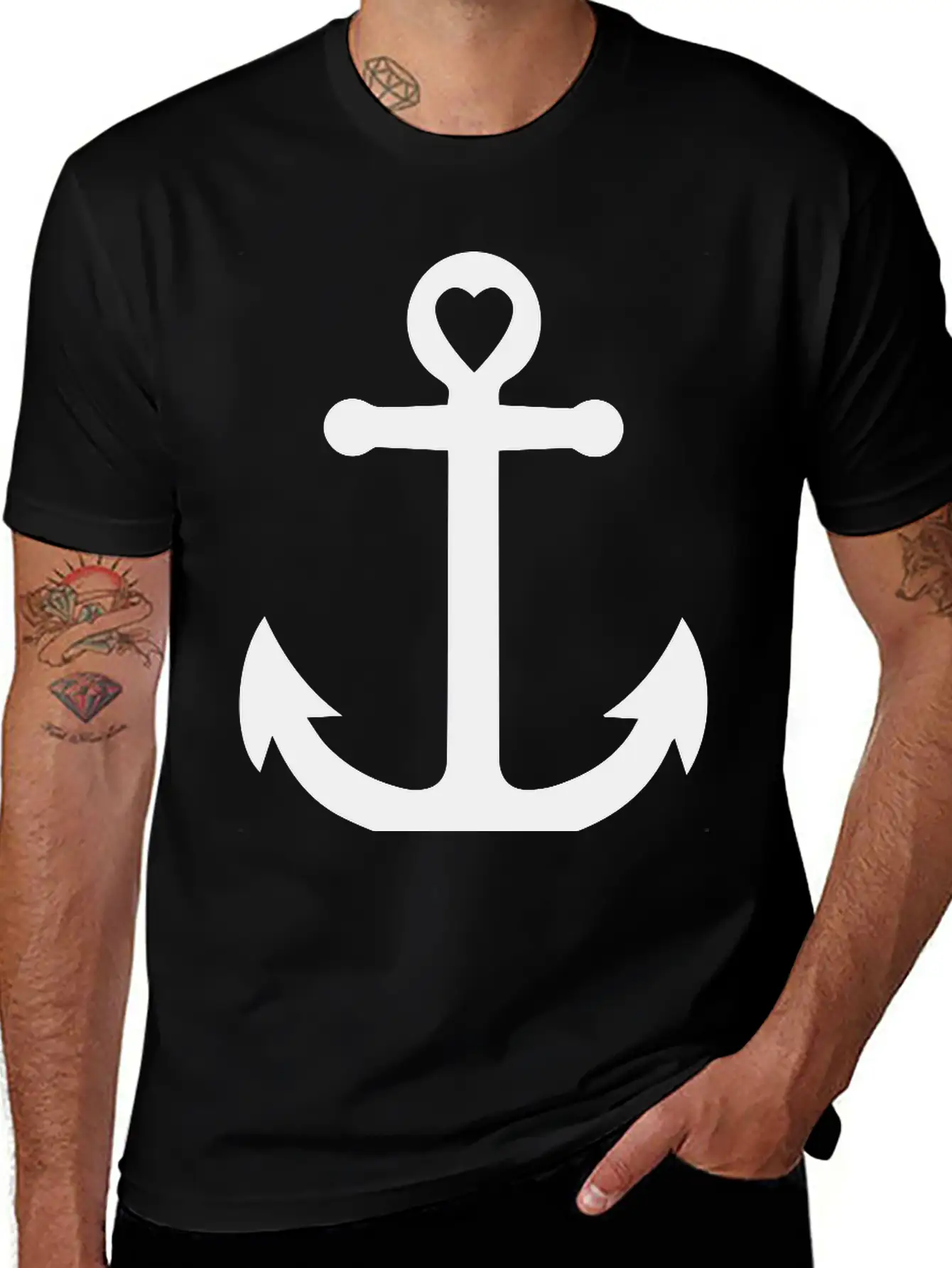 Anchor Heart Basic Graphic T-Shirt – Daily Comfort In Soft Cotton