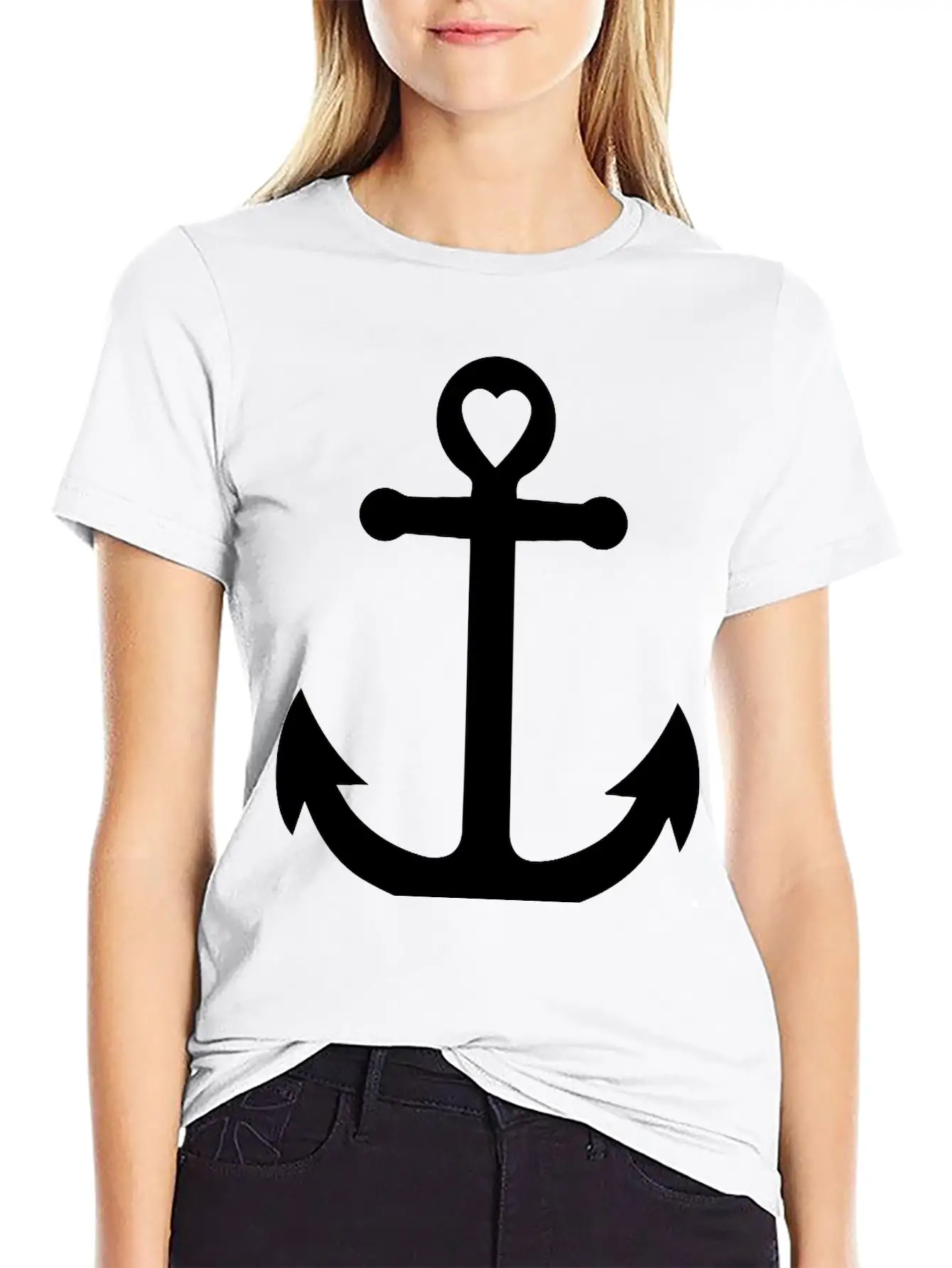 Anchor Heart Basic Graphic T-Shirt – Daily Comfort In Soft Cotton