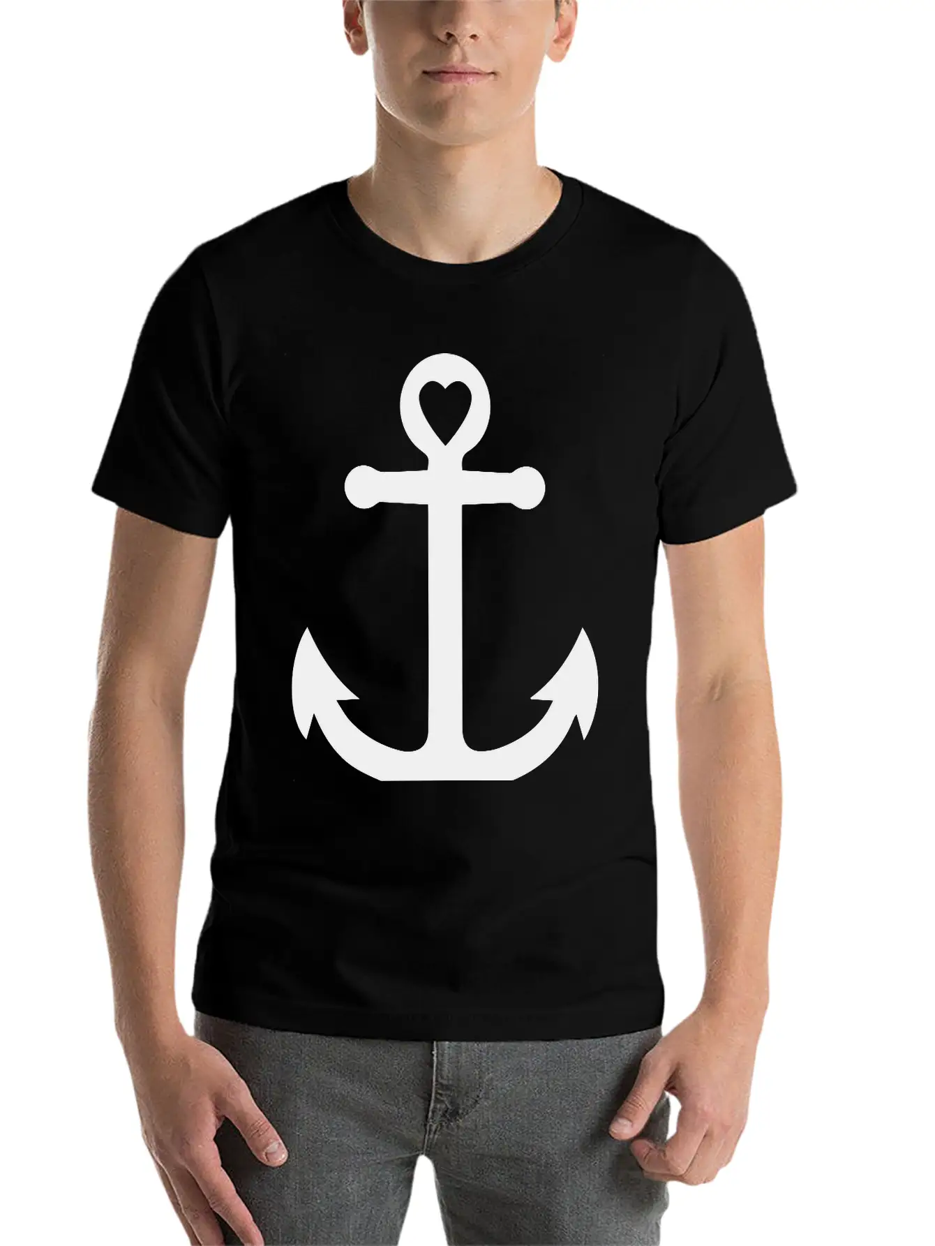 Anchor Heart Basic Graphic T-Shirt – Daily Comfort In Soft Cotton
