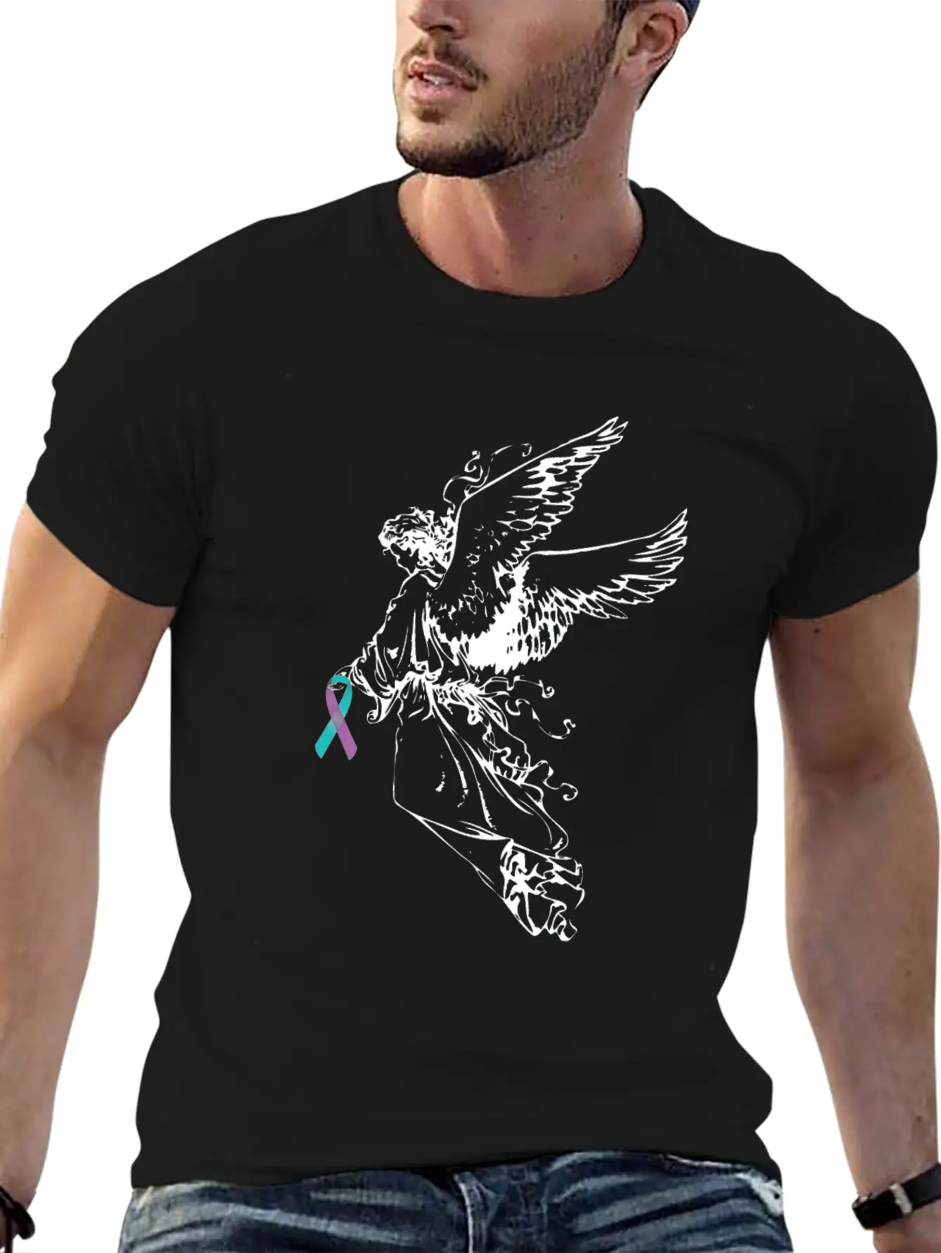 Angel Suicide Awareness Suicide Prevention Stylish Everyday T-Shirt – Unisex Basic Cotton Tee