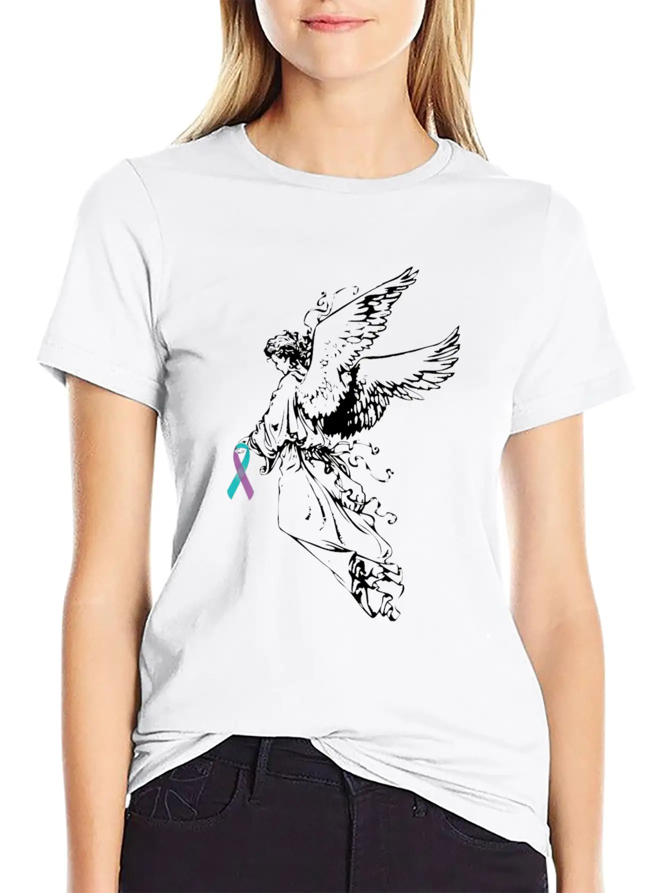 Angel Suicide Awareness Suicide Prevention Stylish Everyday T-Shirt – Unisex Basic Cotton Tee