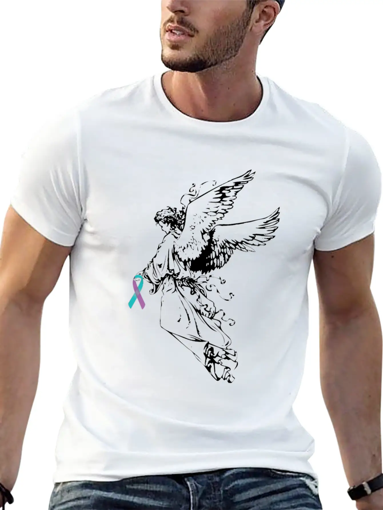 Angel Suicide Awareness Suicide Prevention Stylish Everyday T-Shirt – Unisex Basic Cotton Tee