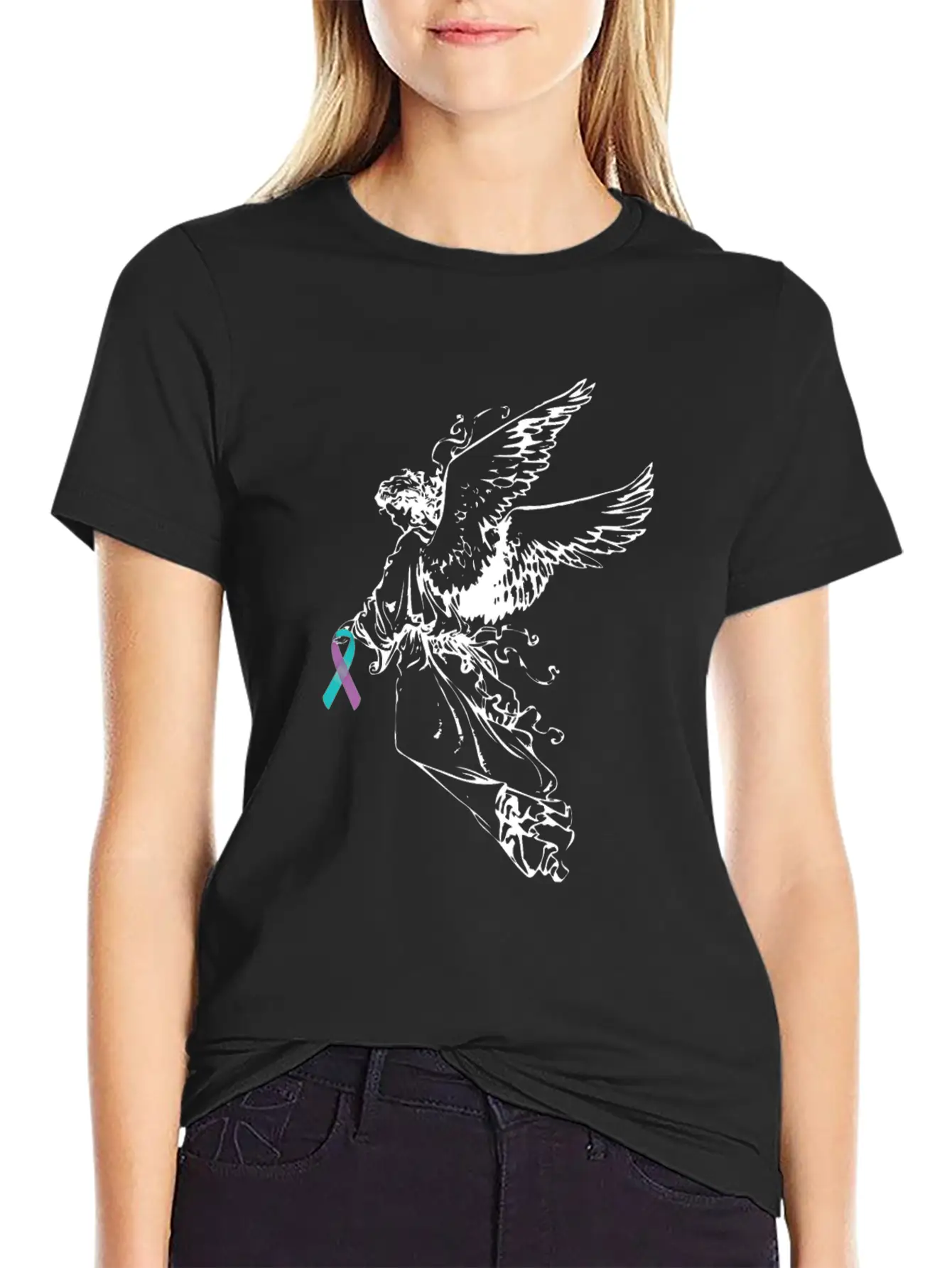 Angel Suicide Awareness Suicide Prevention Stylish Everyday T-Shirt – Unisex Basic Cotton Tee