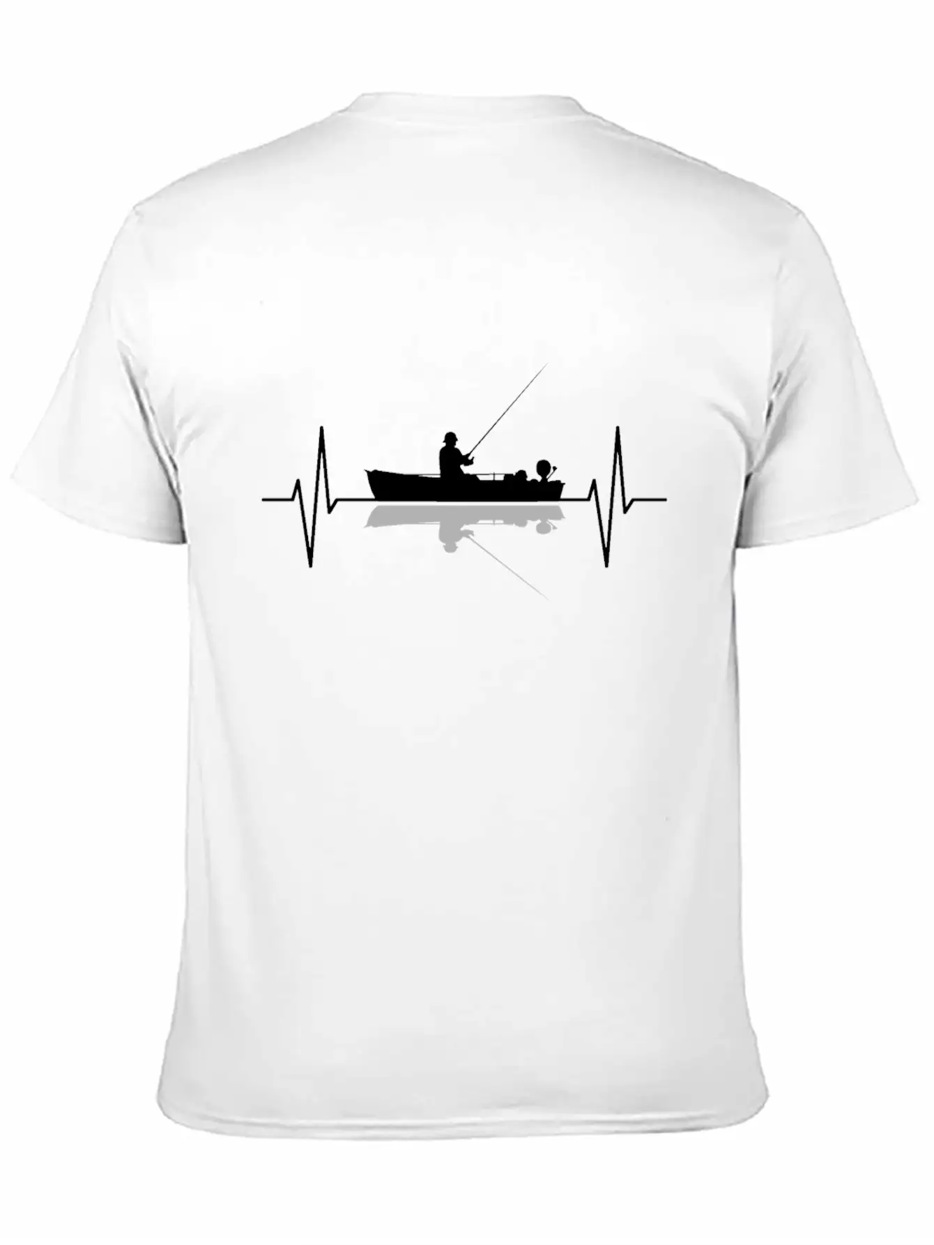 Angler Fisherman Fishing Boat Heartbeat Gift Basic Graphic T-Shirt – Daily Comfort In Soft Cotton