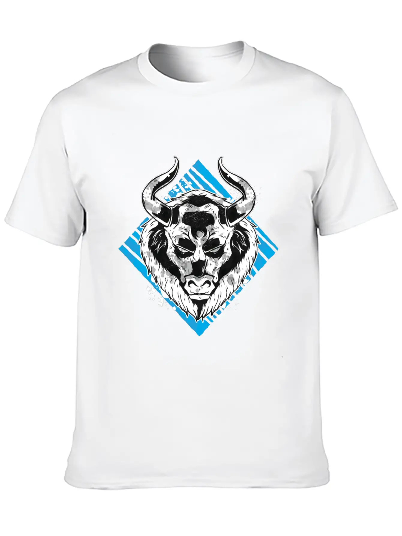 Angry Bull Design Unisex Casual T-Shirt – Clean Design For Daily Comfort