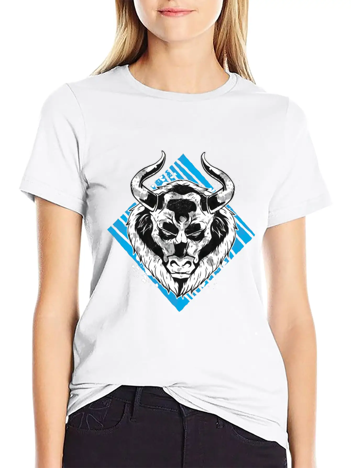 Angry Bull Design Unisex Casual T-Shirt – Clean Design For Daily Comfort