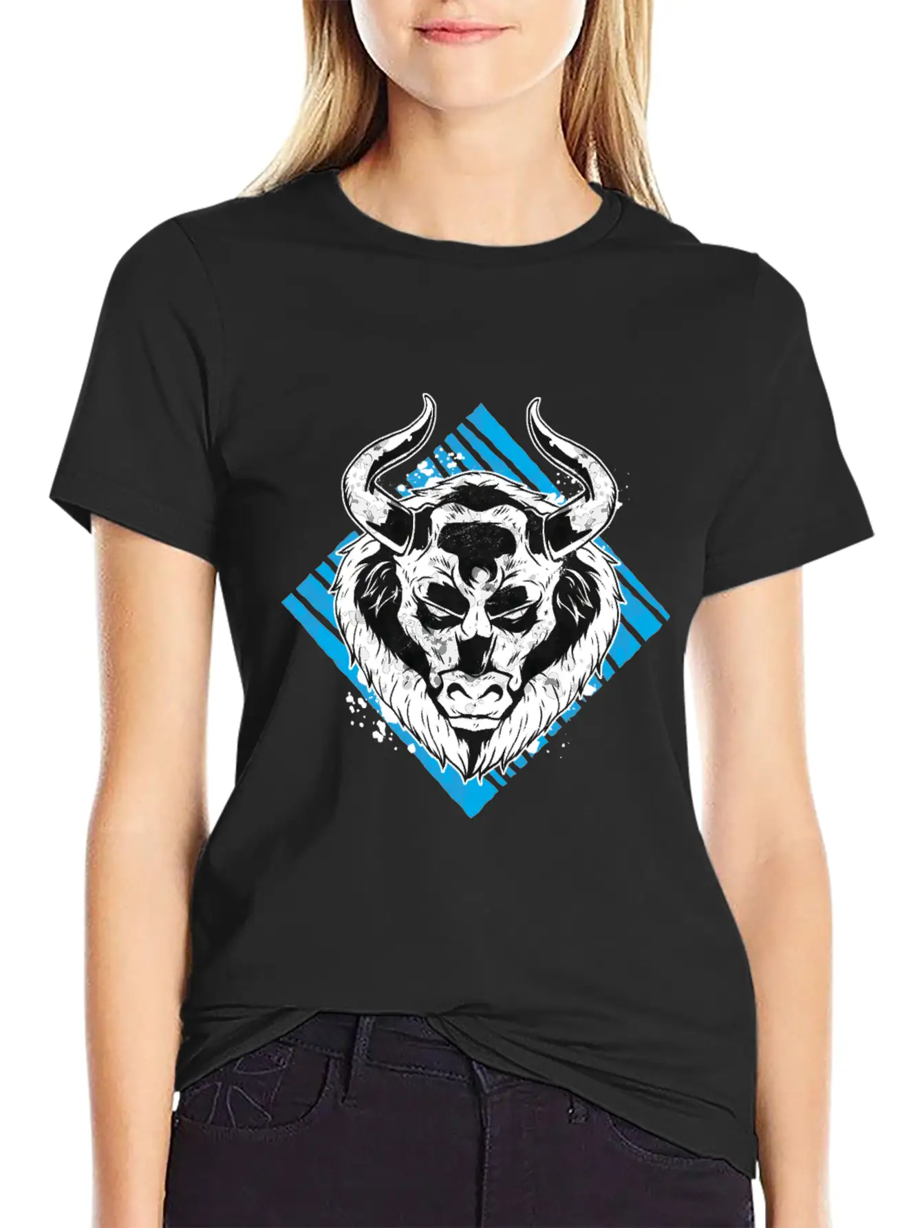 Angry Bull Design Unisex Casual T-Shirt – Clean Design For Daily Comfort
