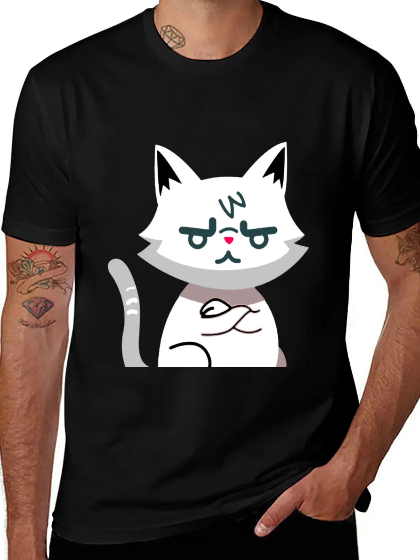 Angry Cat Timeless Short Sleeve Tee – Comfy And Minimalist Design