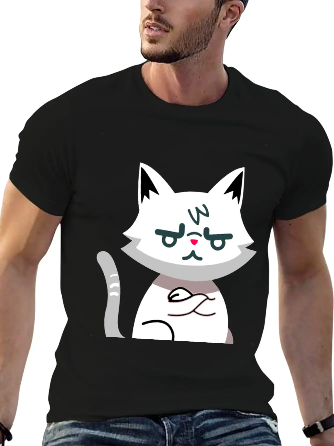 Angry Cat Timeless Short Sleeve Tee – Comfy And Minimalist Design