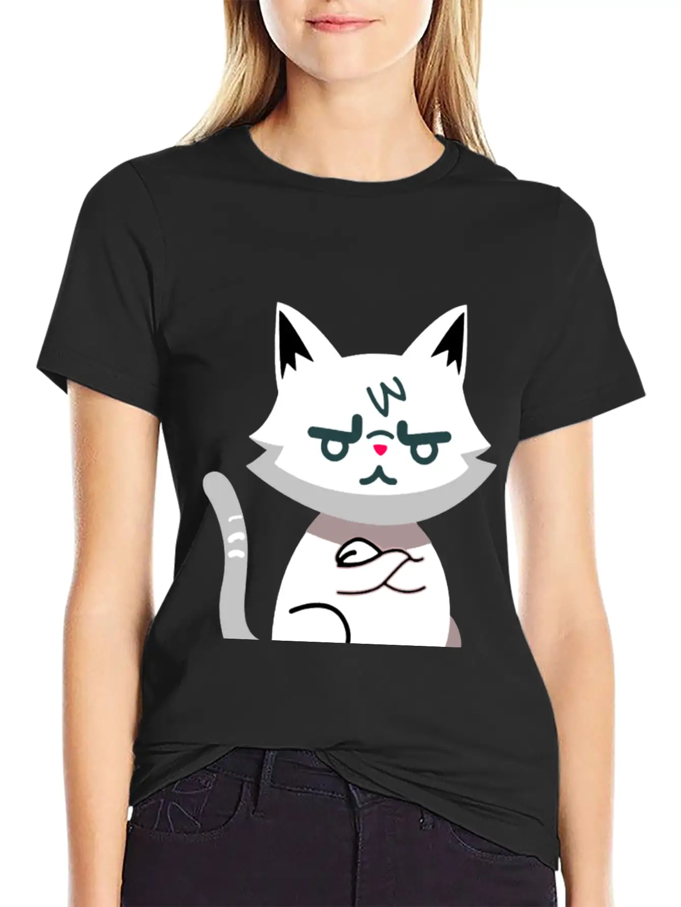 Angry Cat Timeless Short Sleeve Tee – Comfy And Minimalist Design