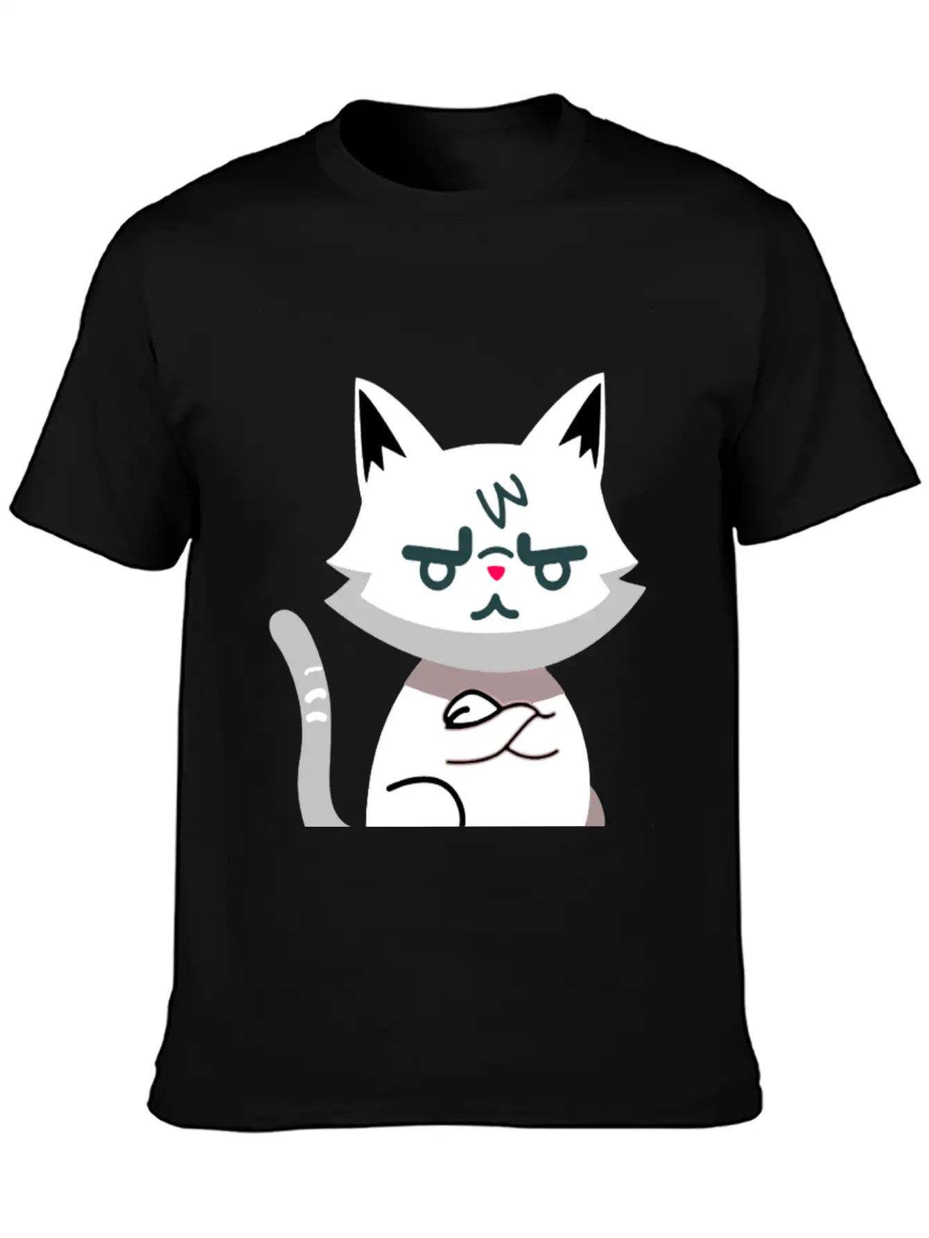 Angry Cat Timeless Short Sleeve Tee – Comfy And Minimalist Design